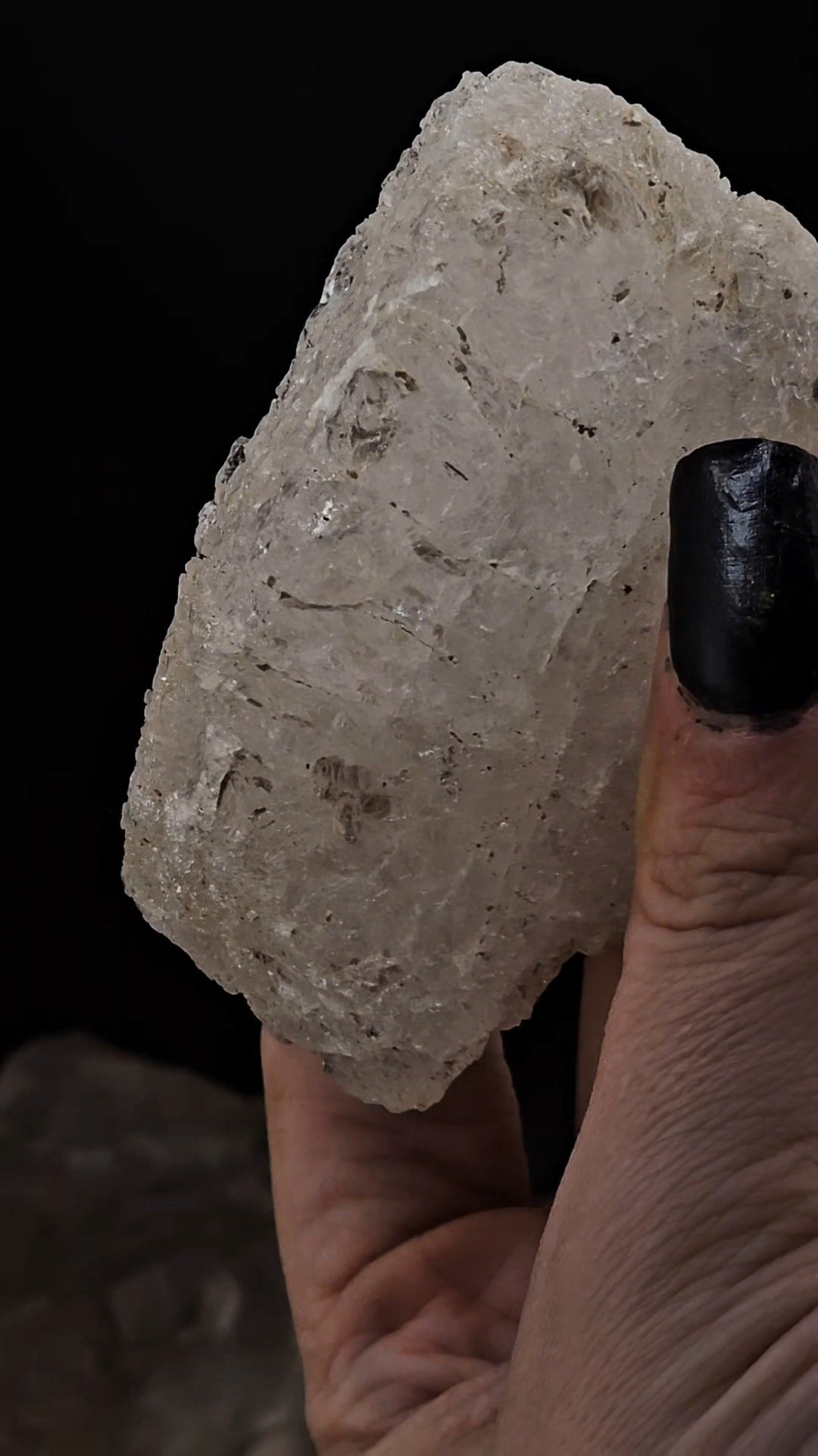 Morganite Etched Loofah Piece