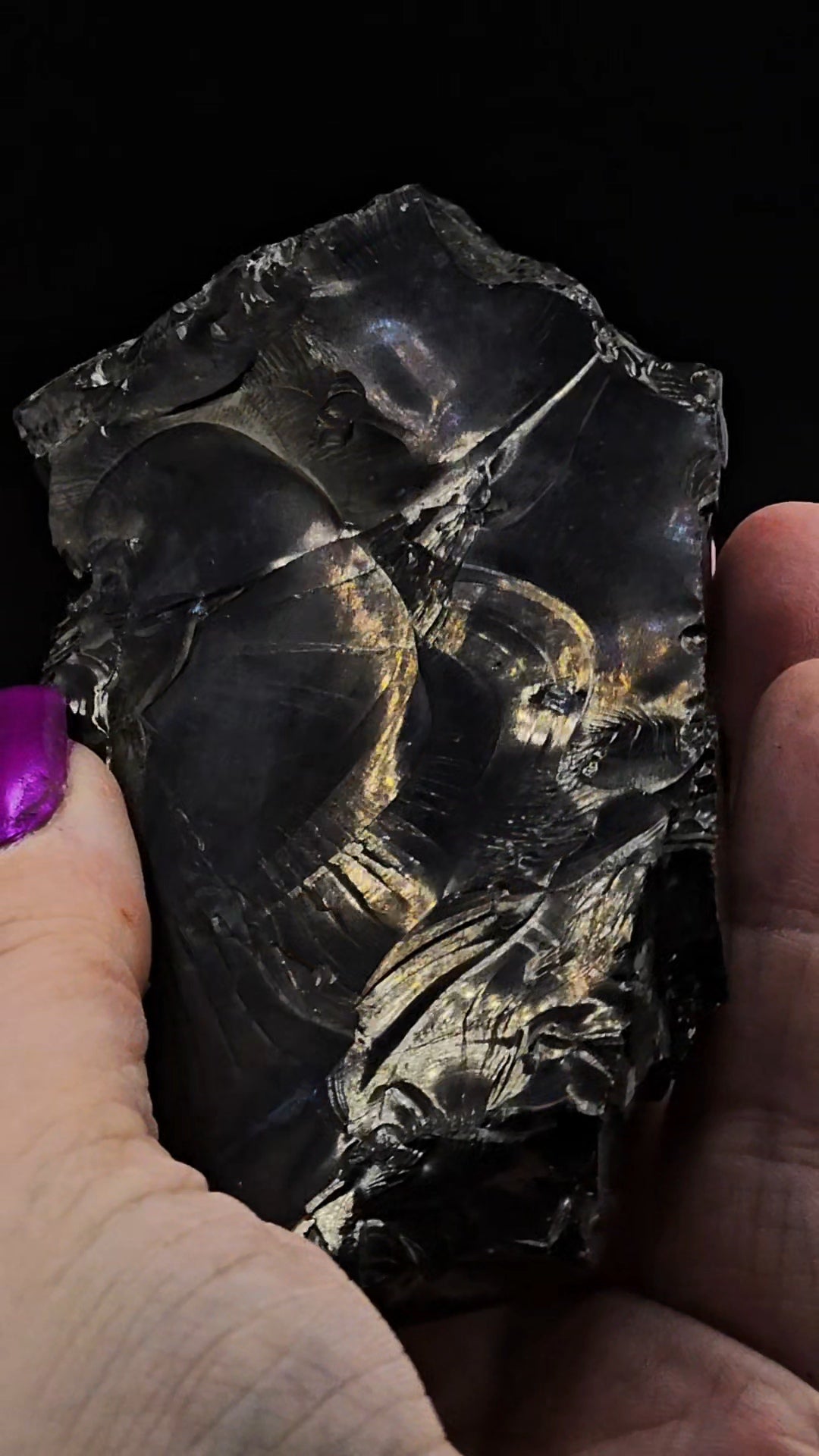 Shungite w Natural Iridescence from Colombia