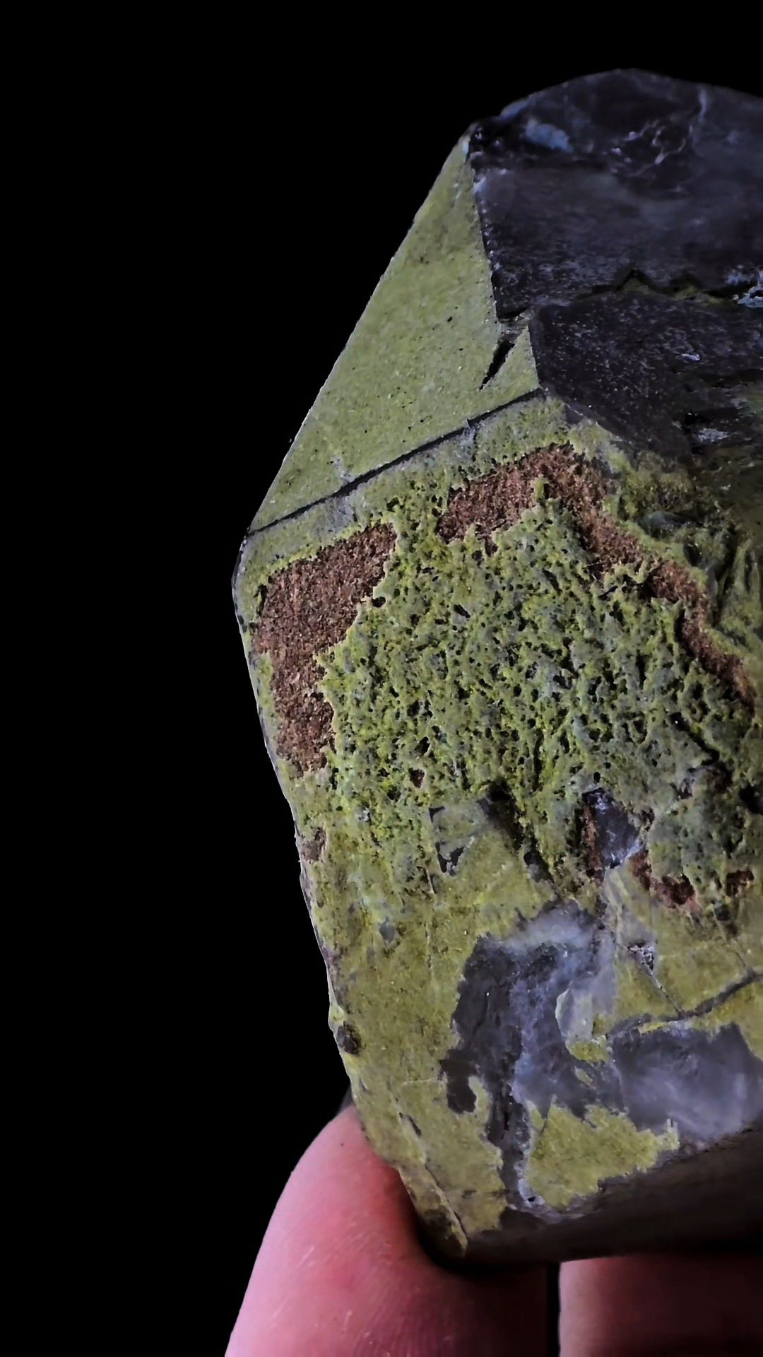 Malachite Coated Messina Quartz from South Africa