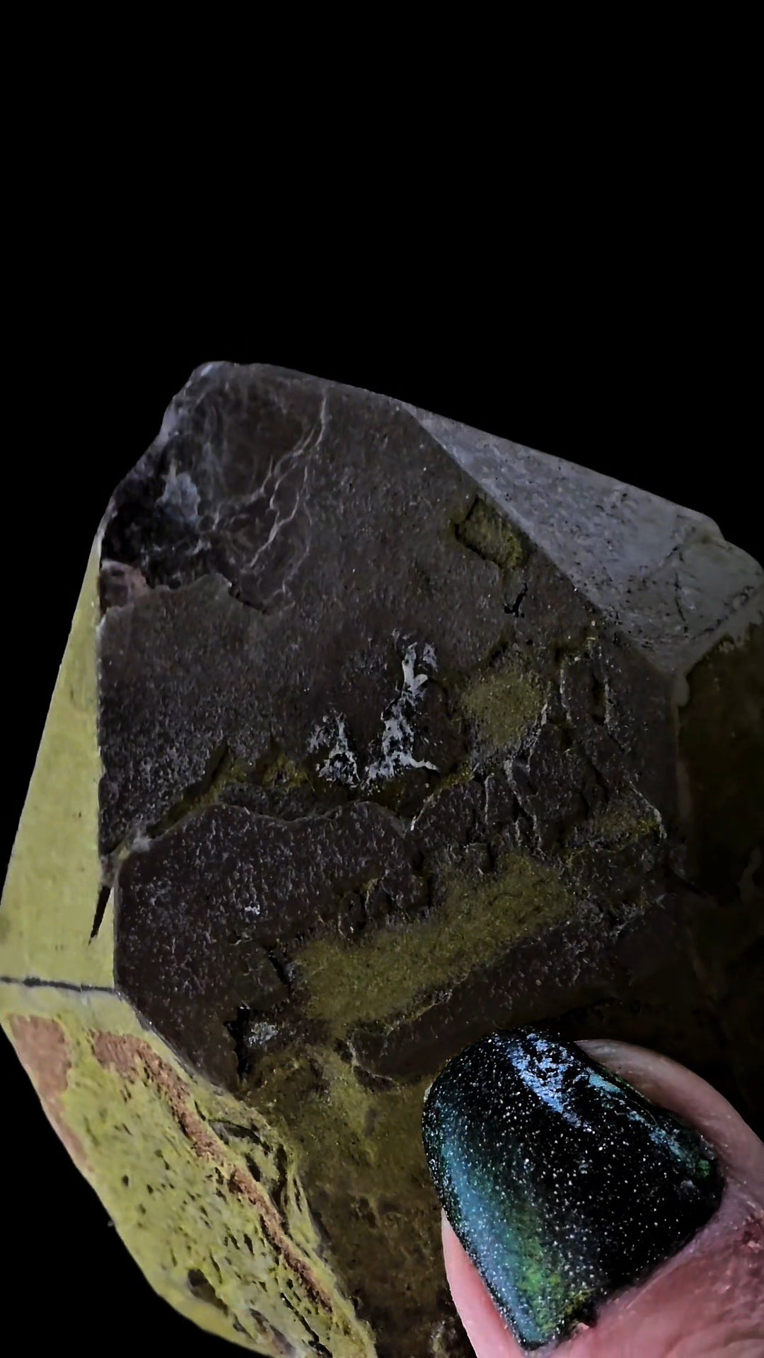 Malachite Coated Messina Quartz from South Africa