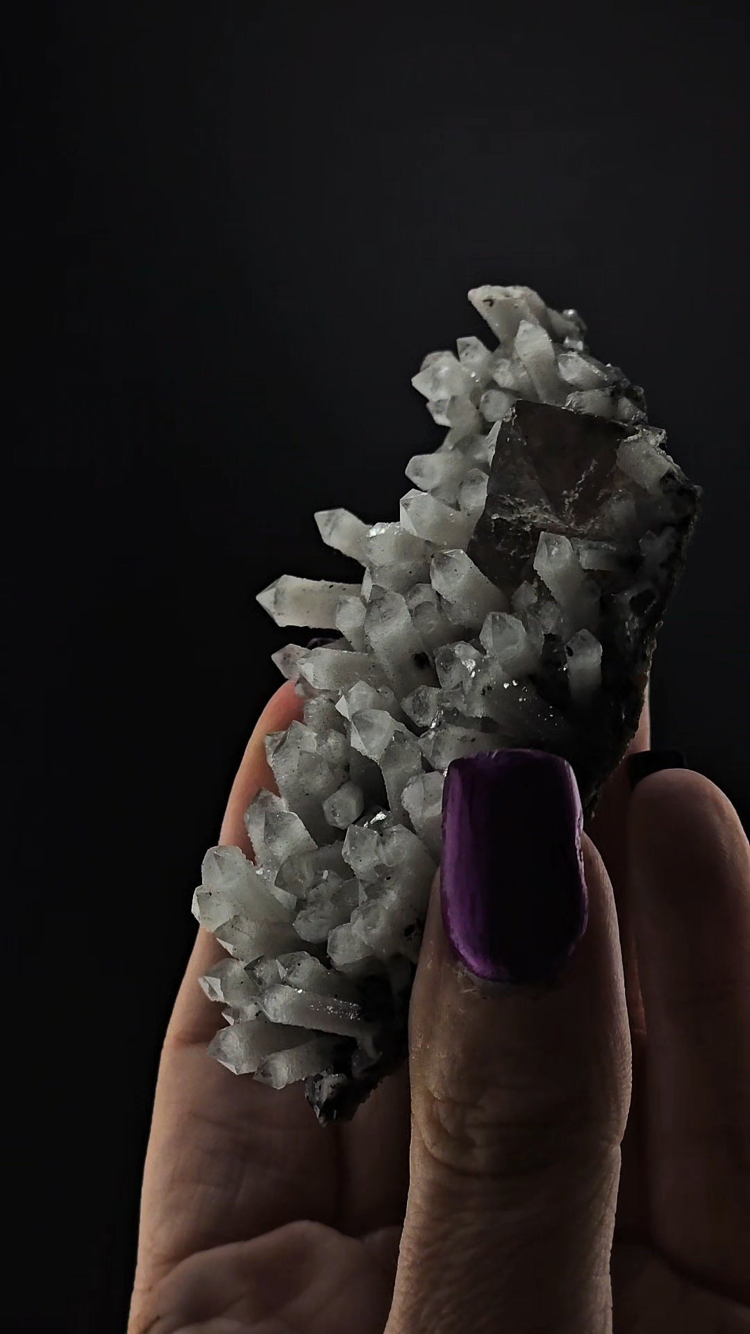 Inner Mongolian Dragon Scale Quartz Mini Cluster with Fluorite