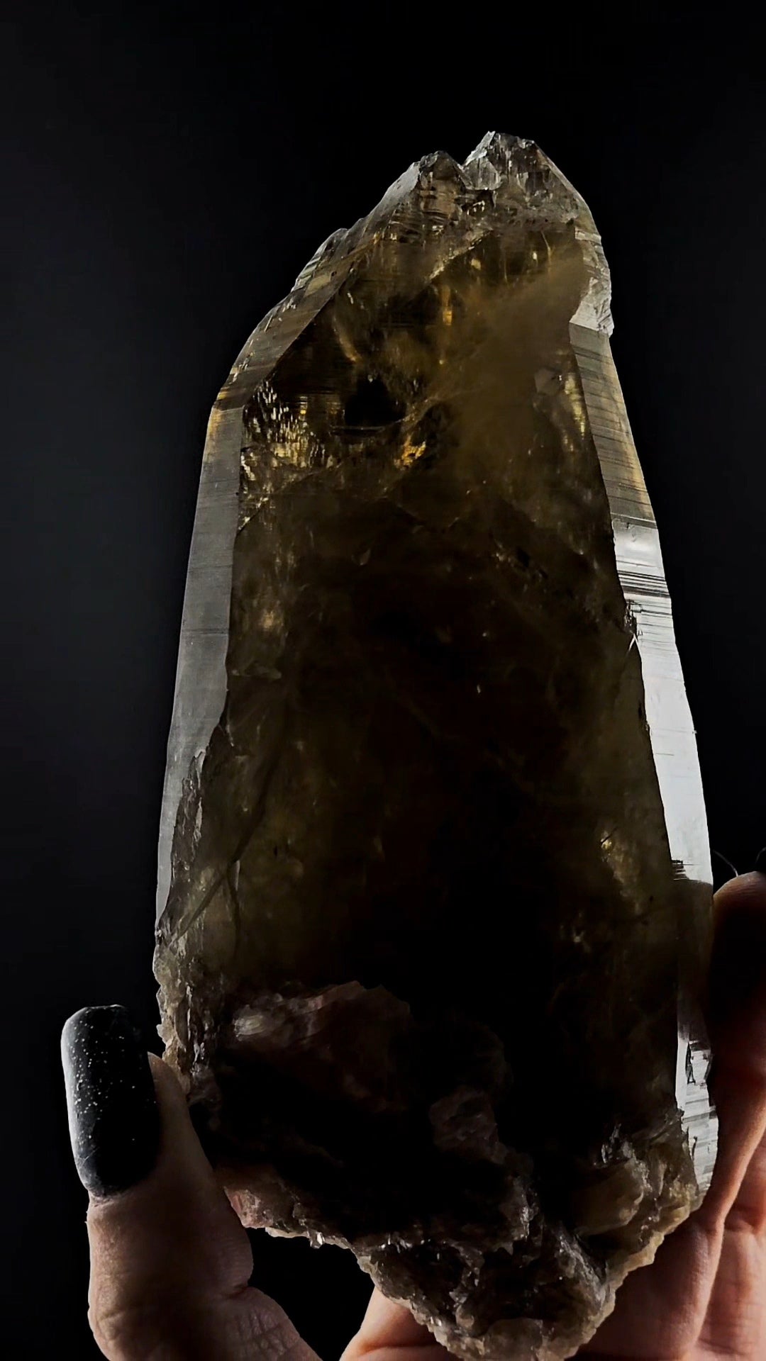 Smoky Citrine Massive Double Termination with coronal Termination