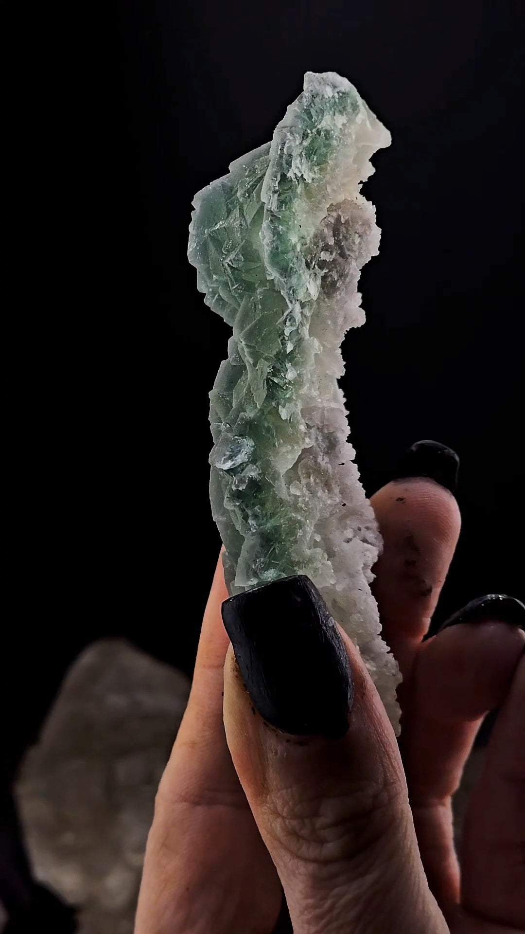 Fluorite Strip with UV Reactive Calcite and Lepidolite