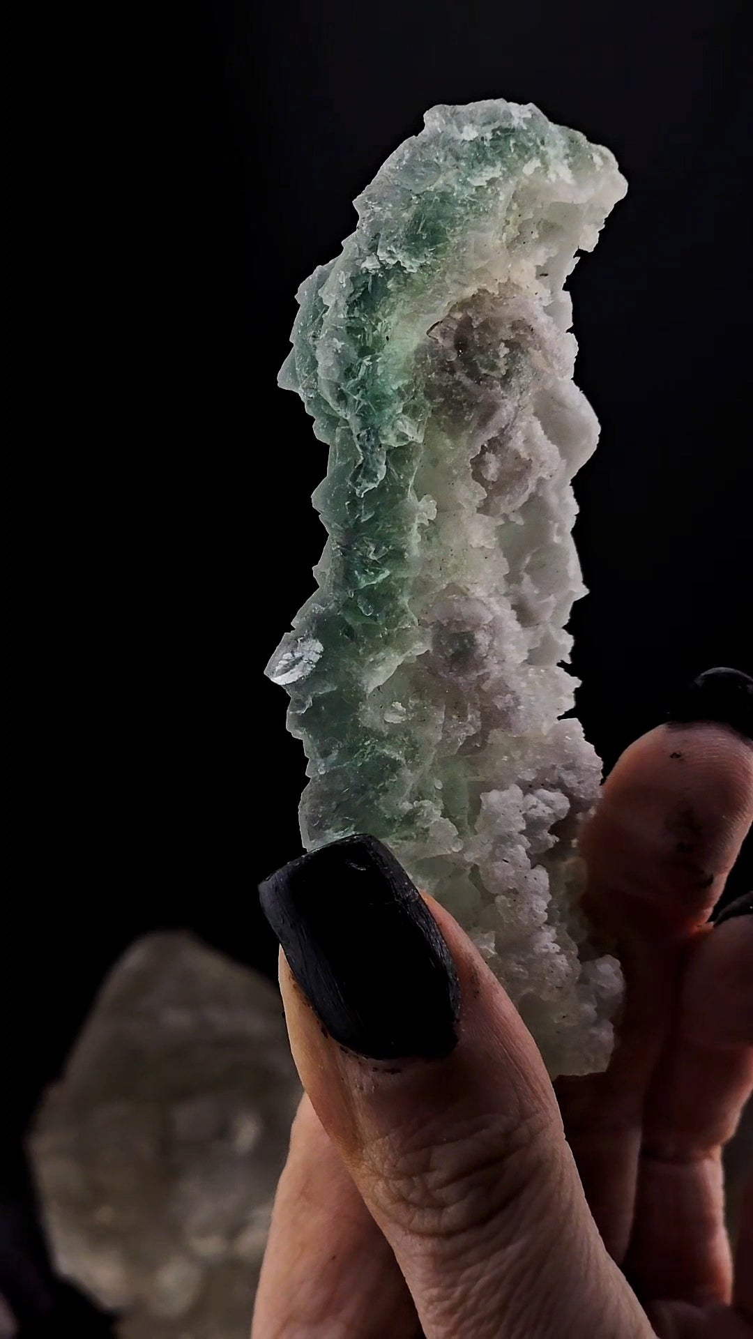 Fluorite Strip with UV Reactive Calcite and Lepidolite