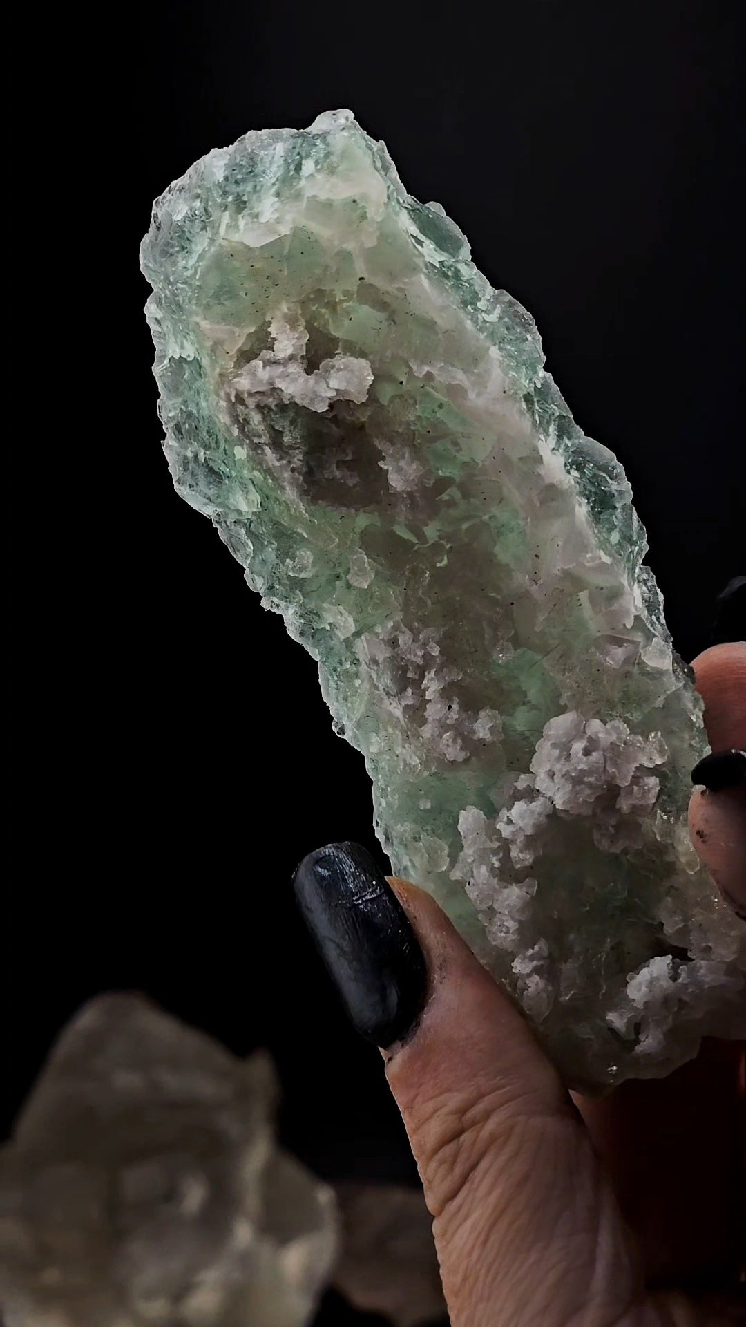 Fluorite Strip with UV Reactive Calcite and Lepidolite