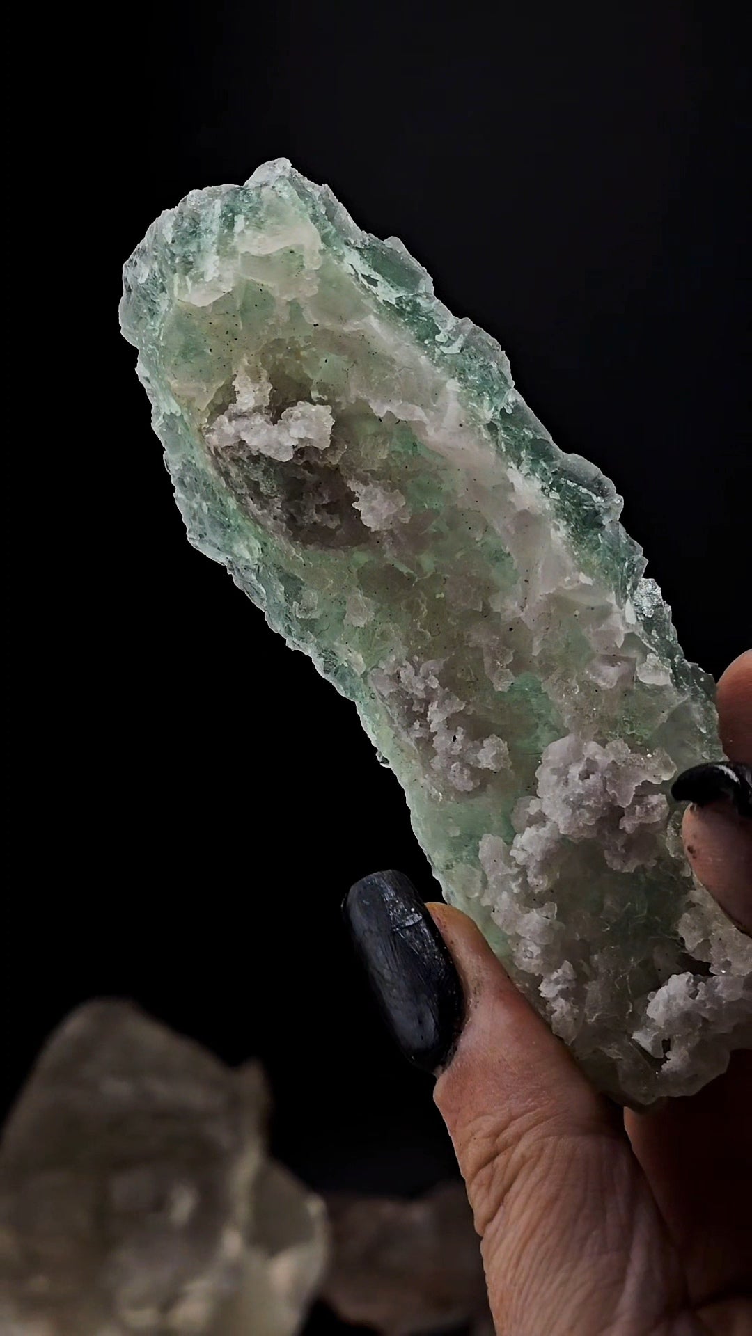 Fluorite Strip with UV Reactive Calcite and Lepidolite