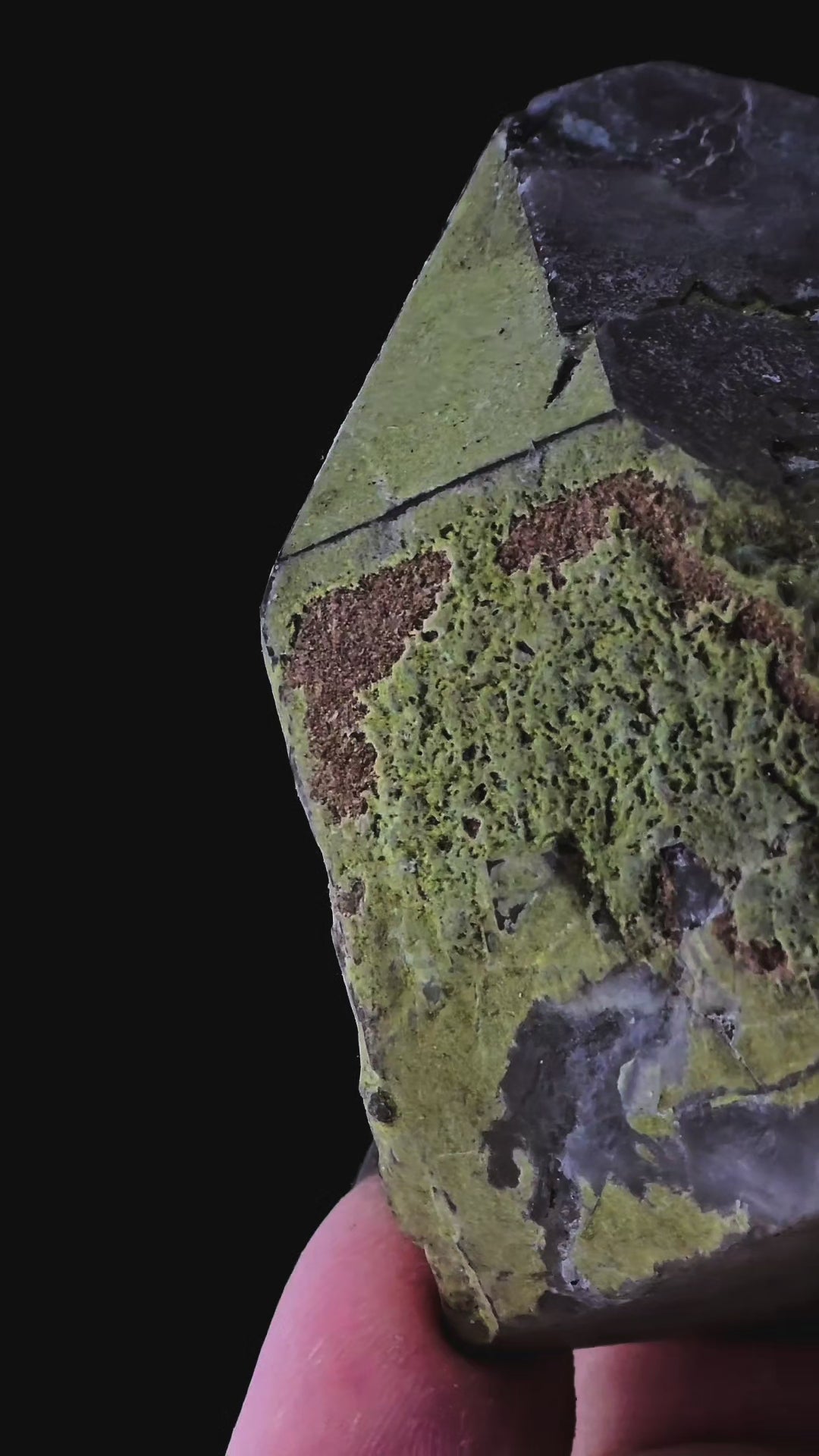 Malachite Coated Messina Quartz from South Africa