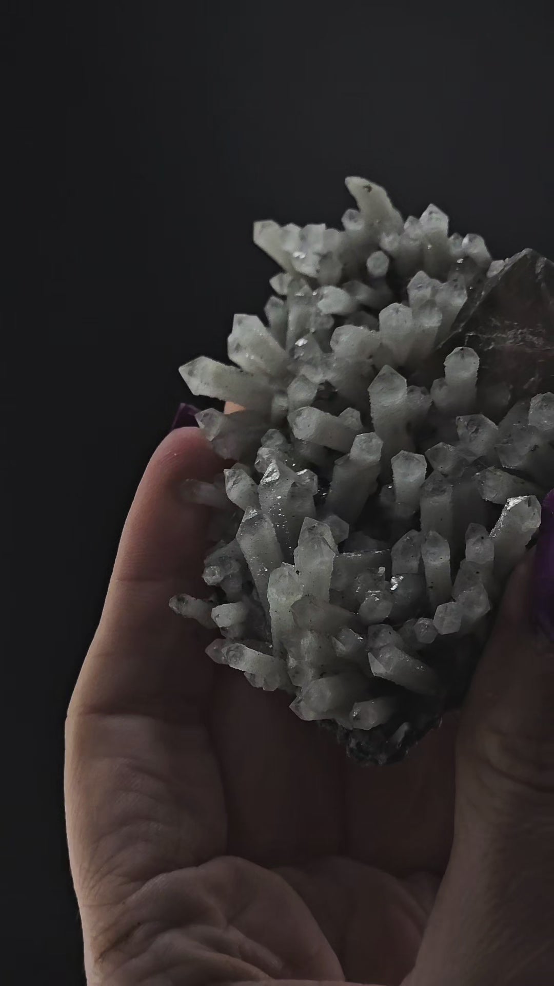 Inner Mongolian Dragon Scale Quartz Mini Cluster with Fluorite