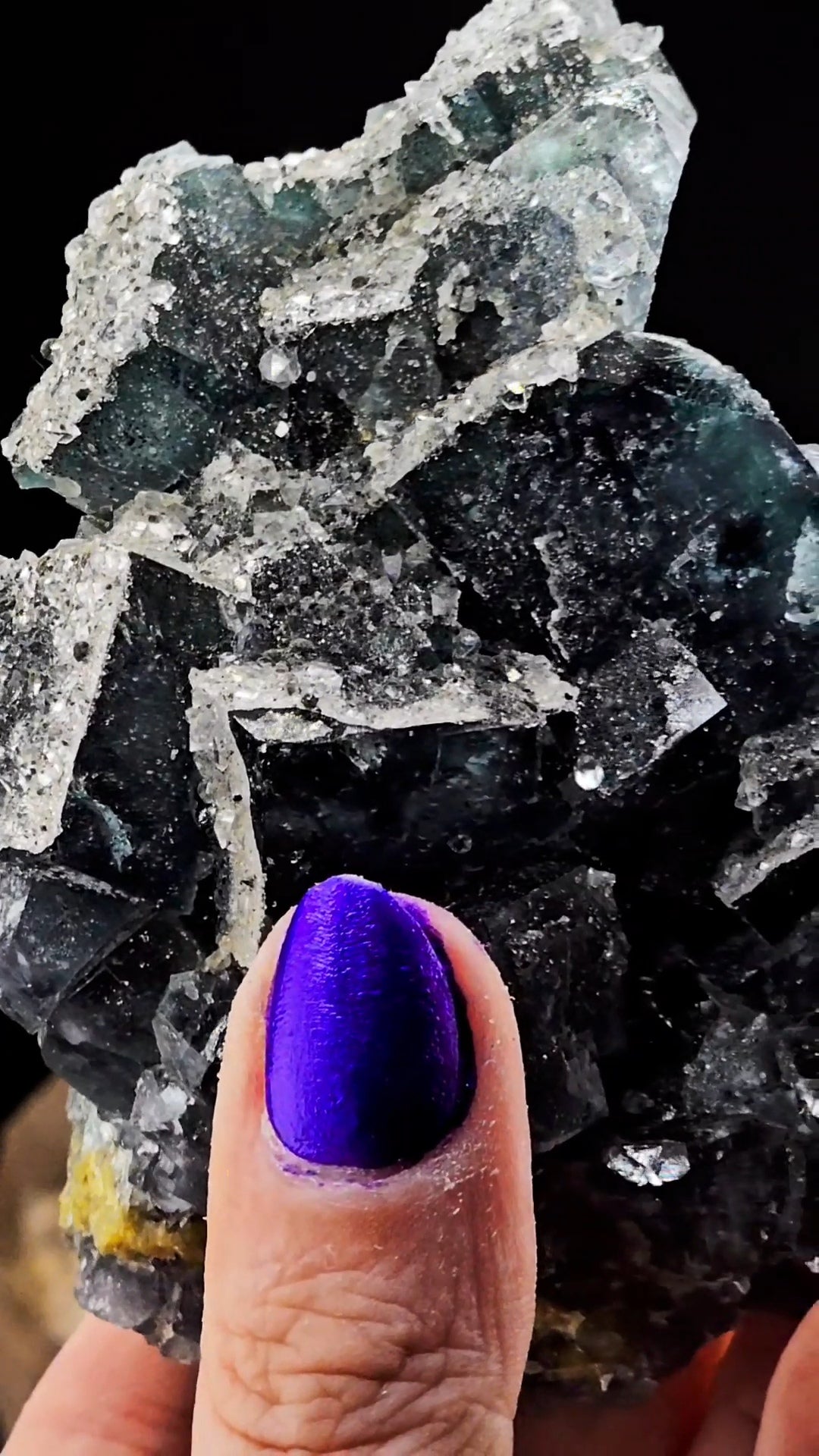 Nigerian Color Changing Fluorite w Druzy Jacket