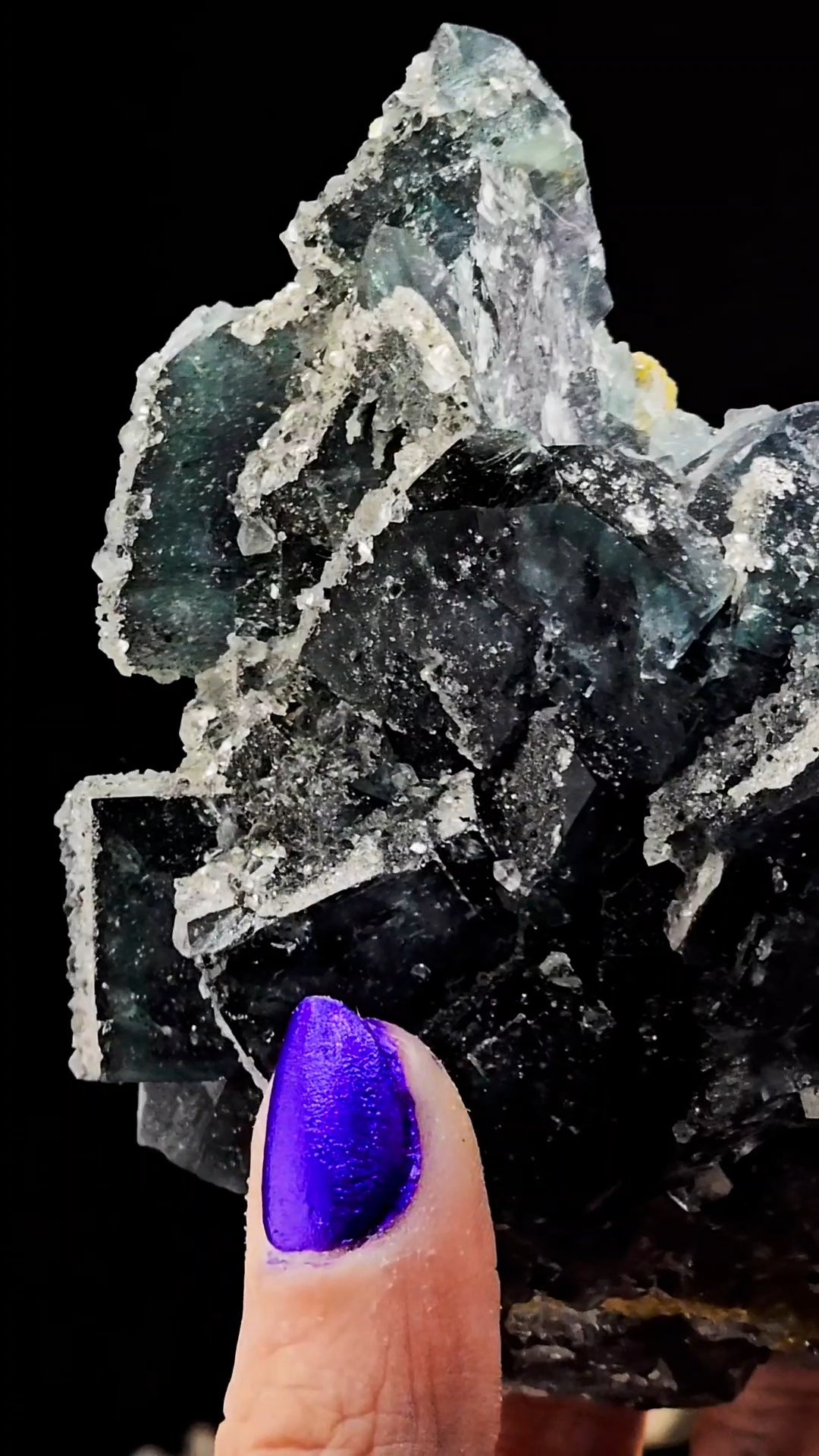 Nigerian Color Changing Fluorite w Druzy Jacket