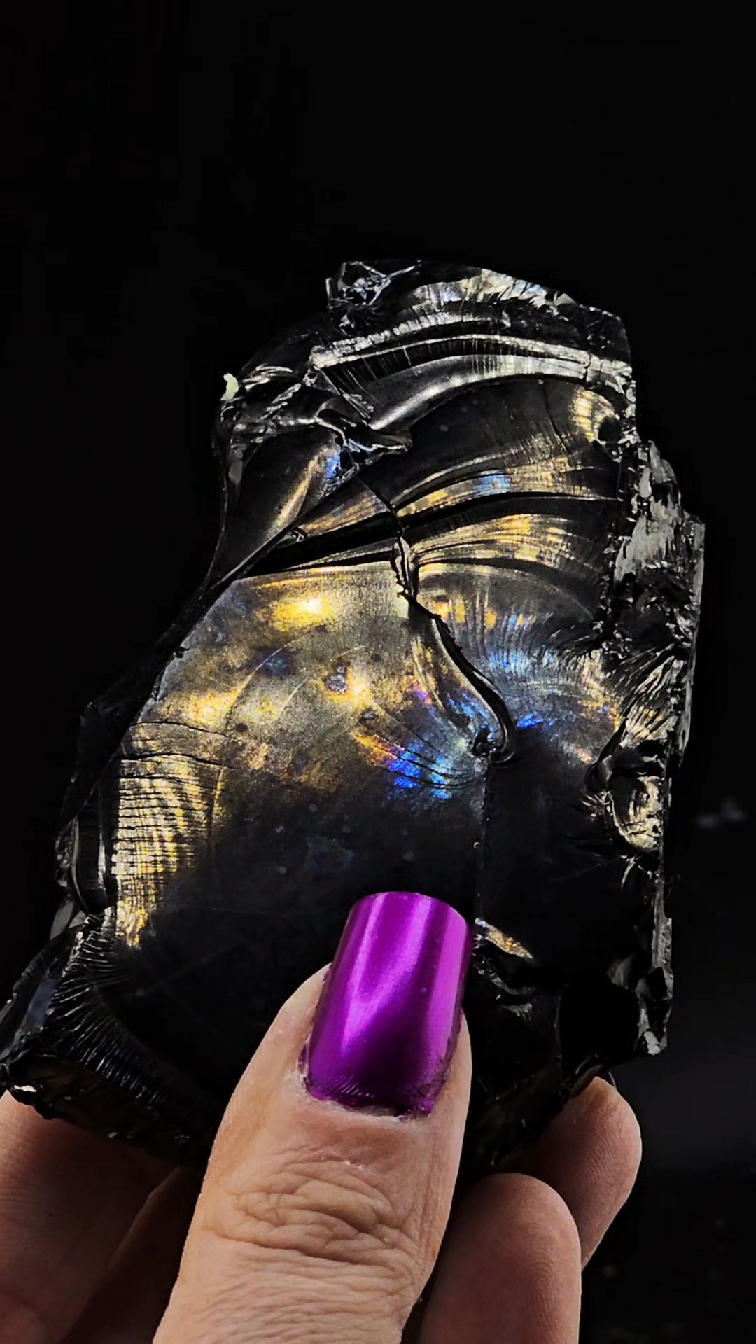 Shungite w Natural Iridescence from Colombia