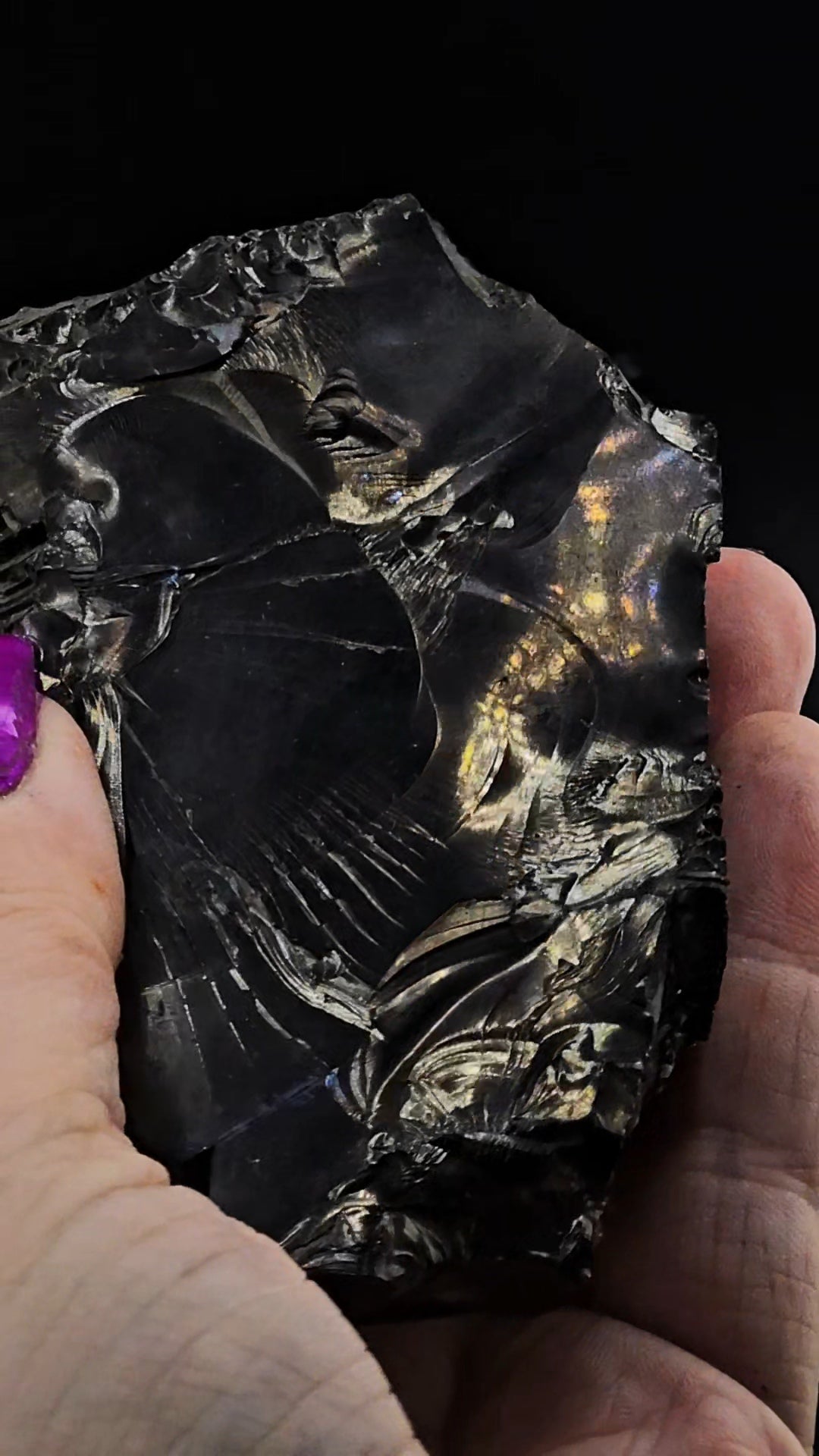 Shungite w Natural Iridescence from Colombia