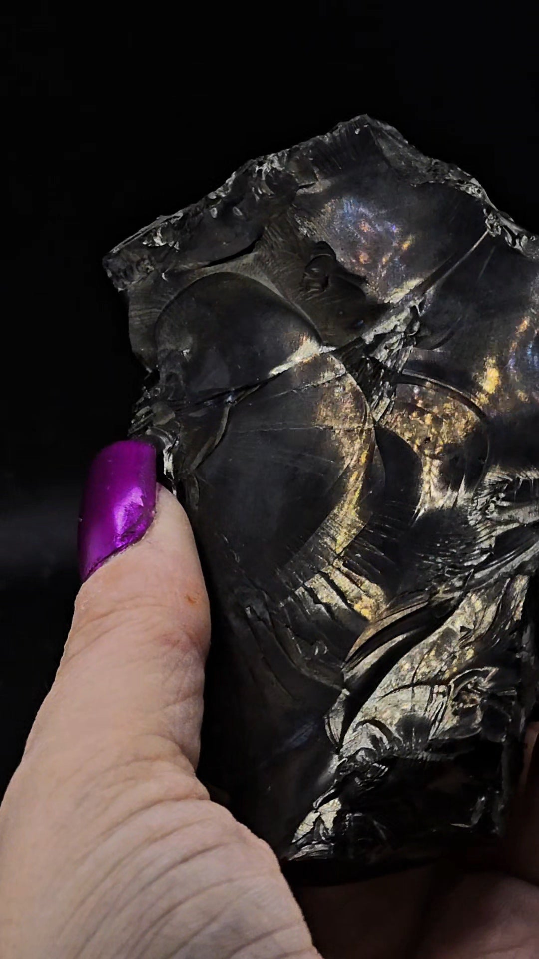 Shungite w Natural Iridescence from Colombia