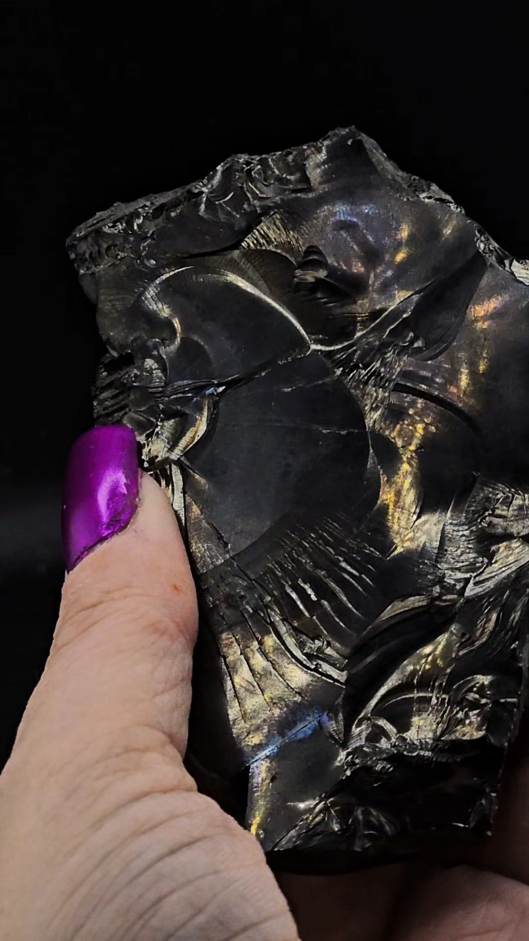 Shungite w Natural Iridescence from Colombia