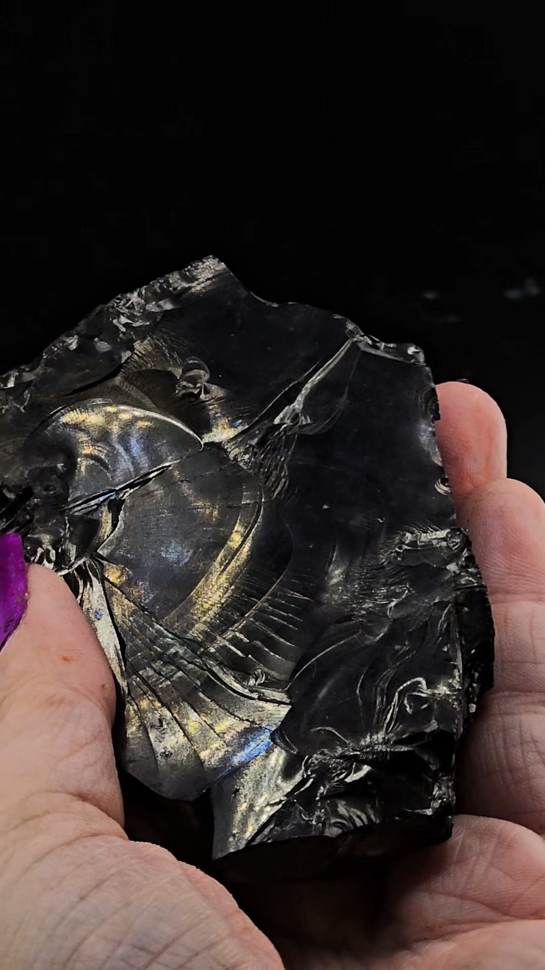 Shungite w Natural Iridescence from Colombia