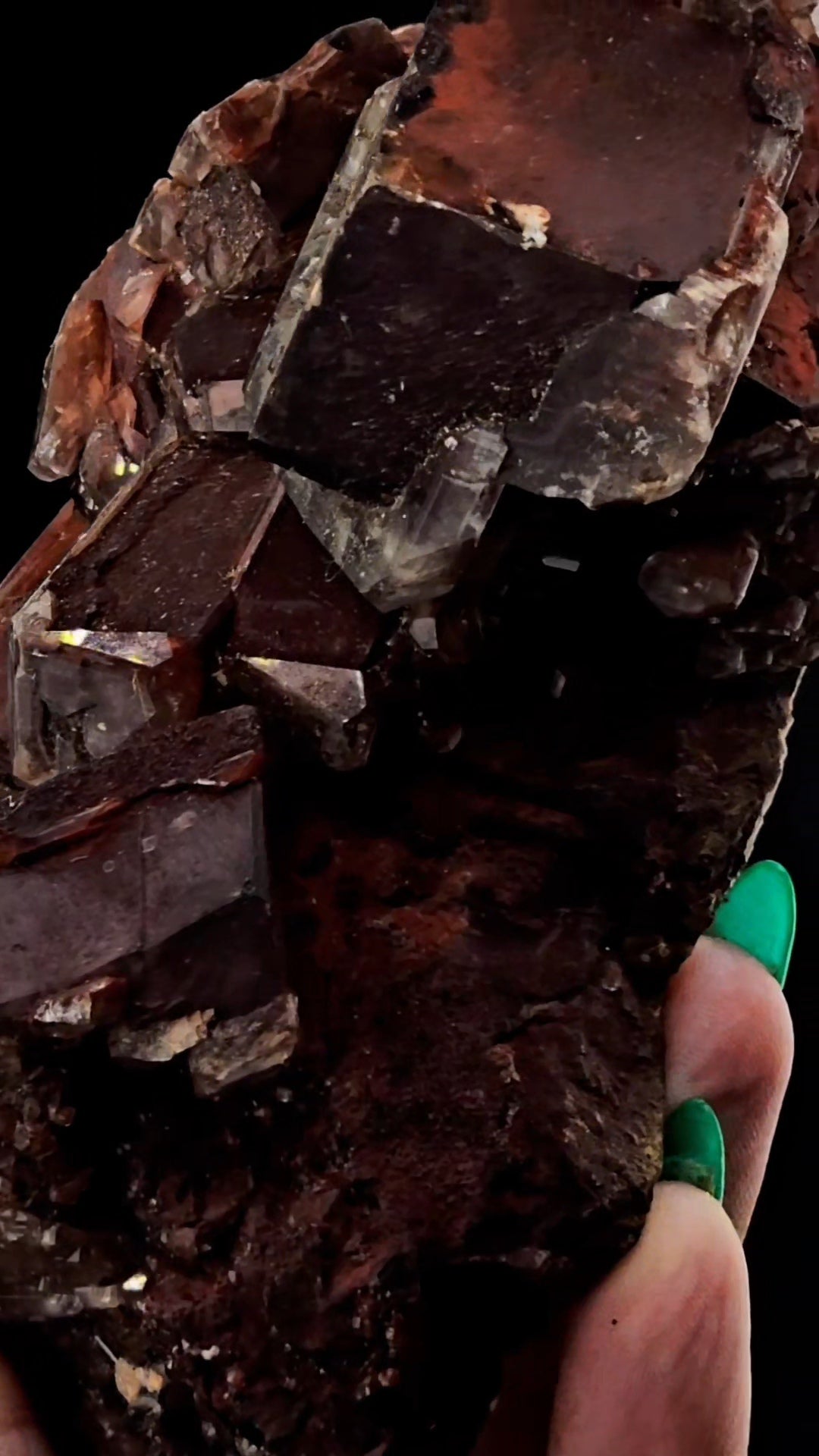 Hematite Included Calcite from Hubei Daye, China