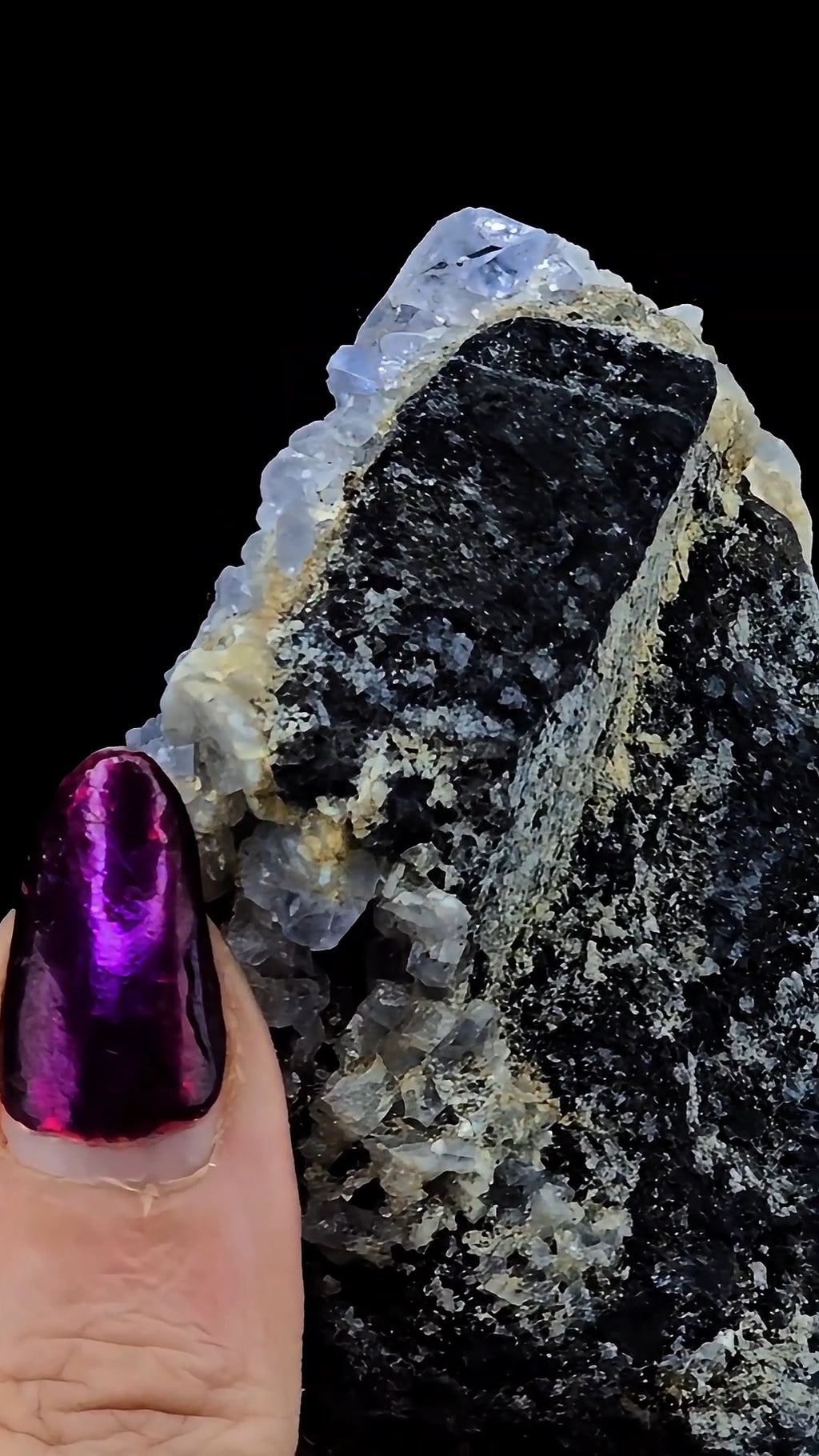 Rare Blue Dolomite from Peña Blanca Mine, Colombia | Gemmy Light Blue Crystals on Matrix