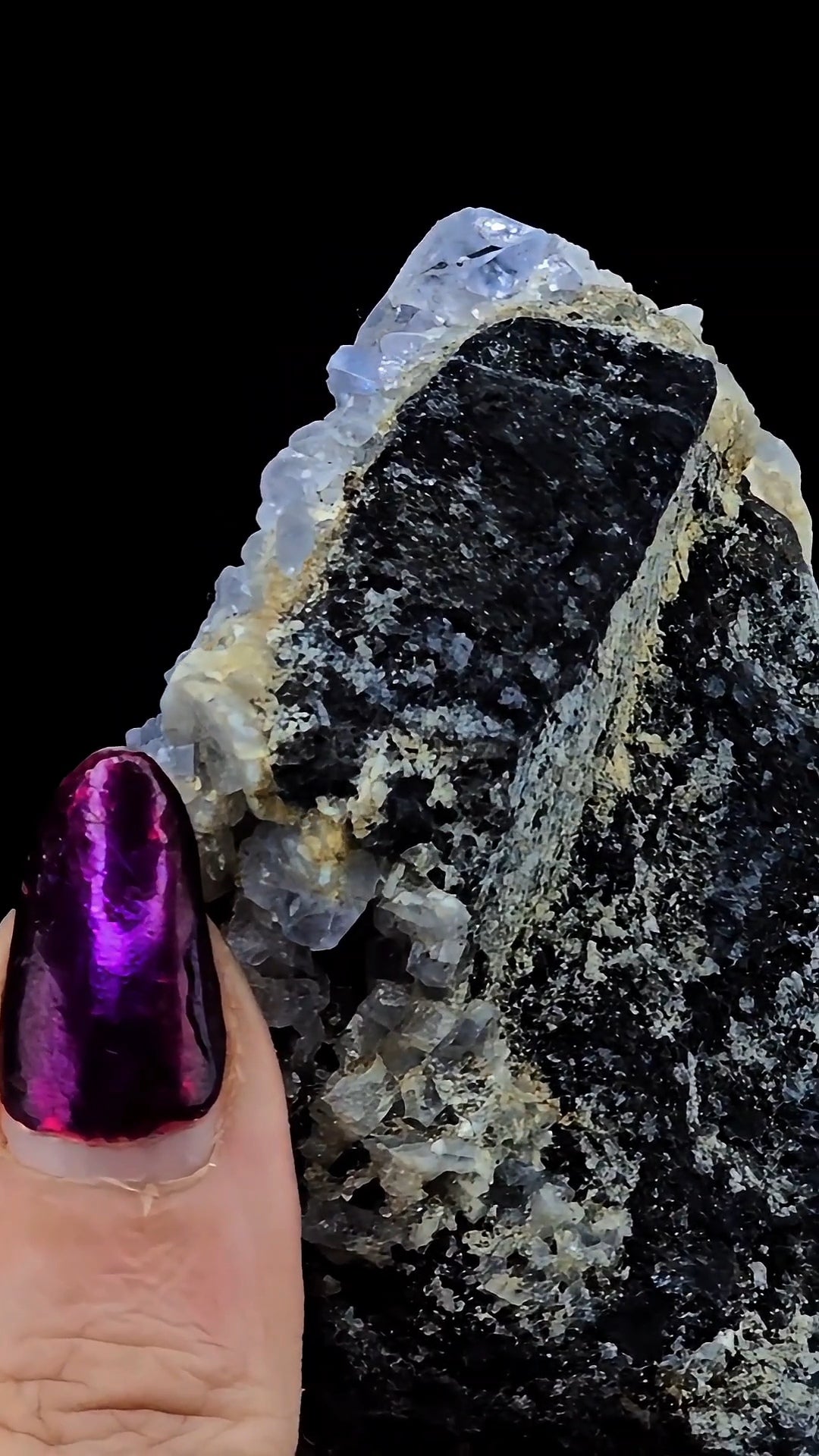 Rare Blue Dolomite from Peña Blanca Mine, Colombia | Gemmy Light Blue Crystals on Matrix