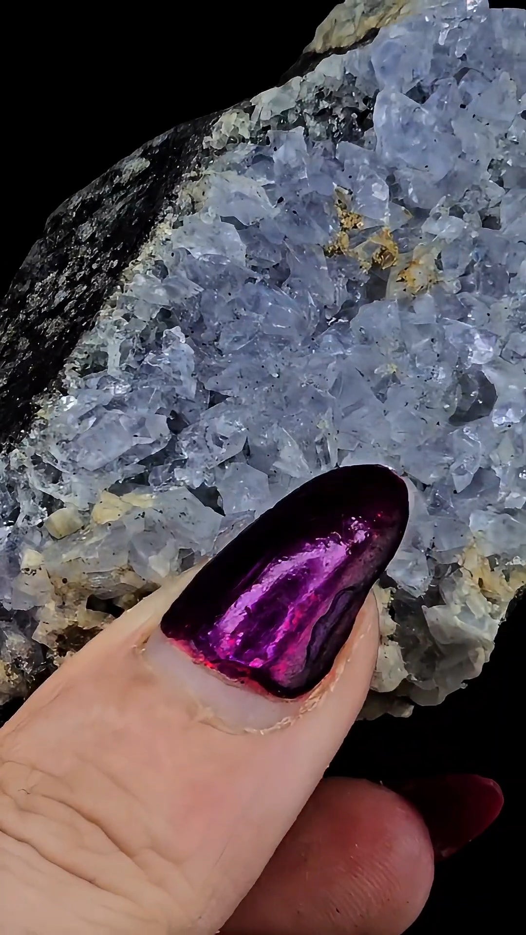 Rare Blue Dolomite from Peña Blanca Mine, Colombia | Gemmy Light Blue Crystals on Matrix