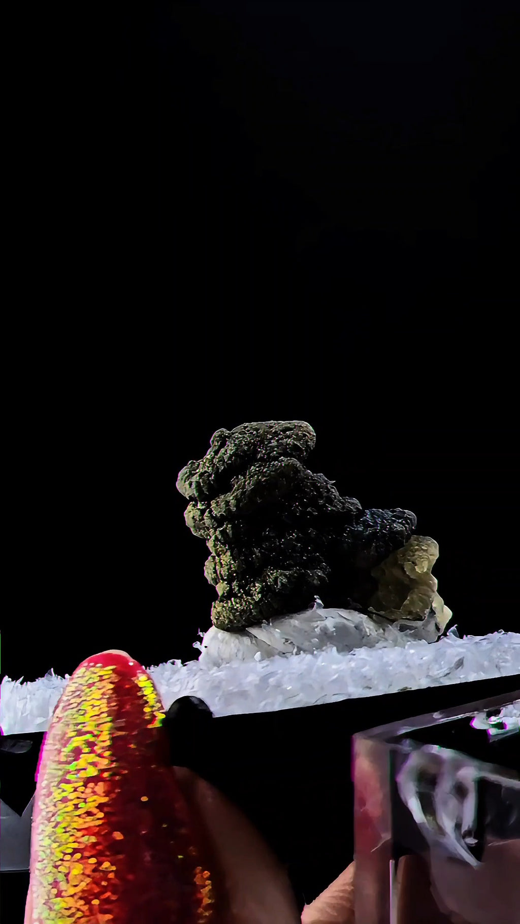 Chalcopyrite Covered Calcite Thumbnail Hubei China