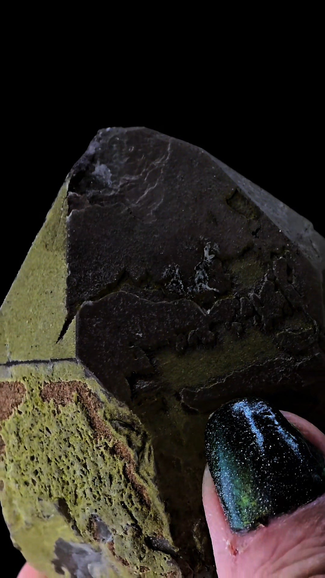 Malachite Coated Messina Quartz from South Africa