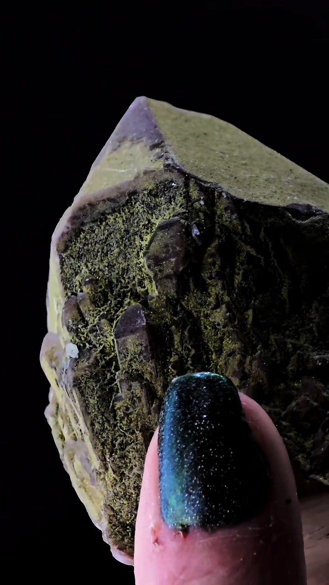 Malachite Coated Messina Quartz from South Africa