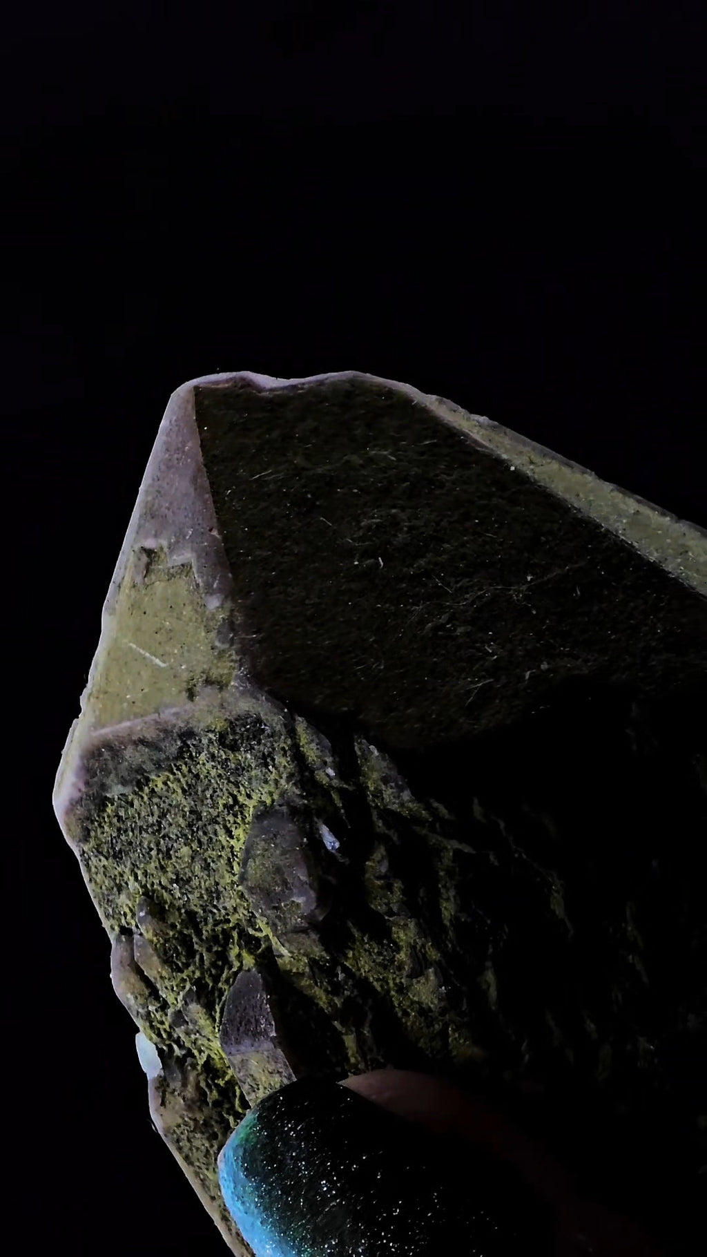 Malachite Coated Messina Quartz from South Africa