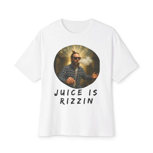 Juice Is Rizzin' Unisex Oversized Boxy Tee - Fun Graphic Tee for Everyday Wear