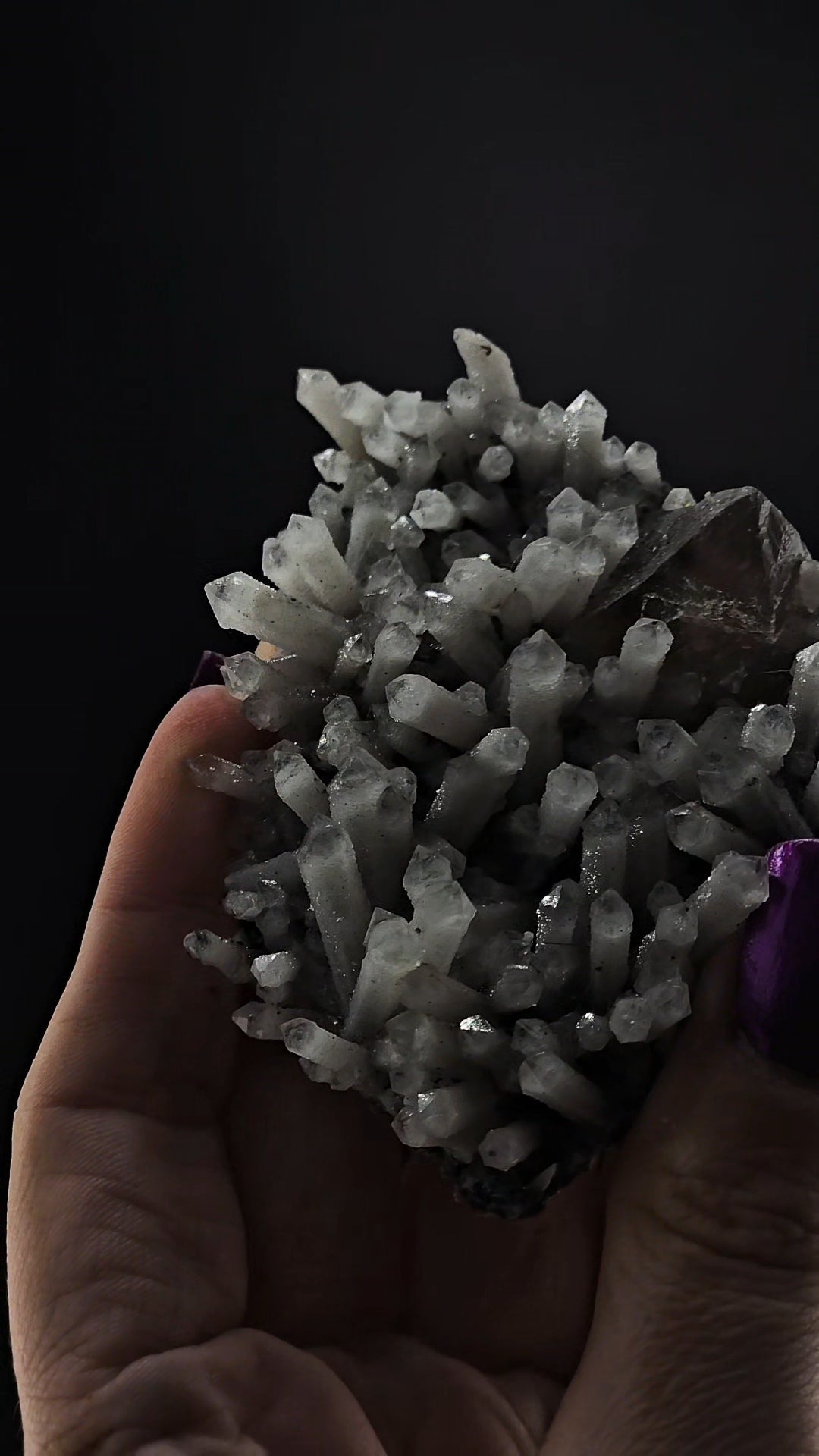 Inner Mongolian Dragon Scale Quartz Mini Cluster with Fluorite