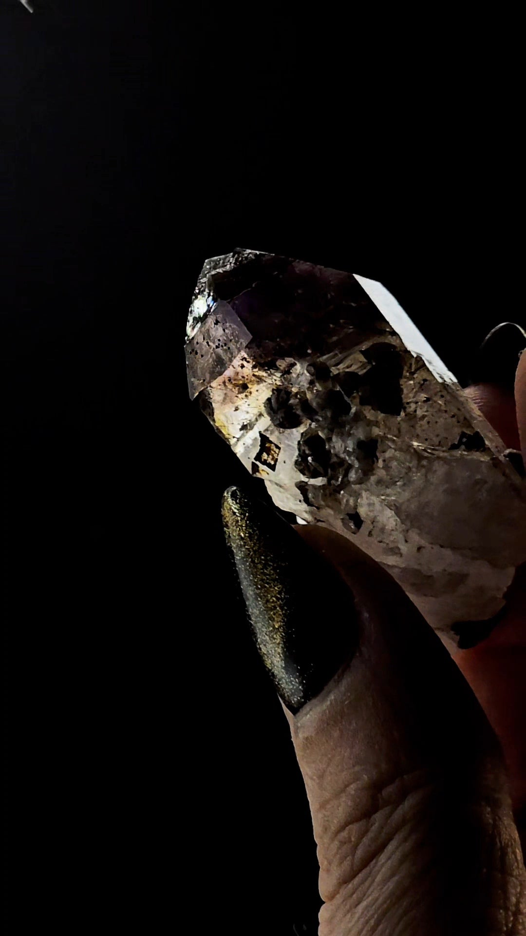 Small Little Ones Claim Smoky Amethyst from Namibia