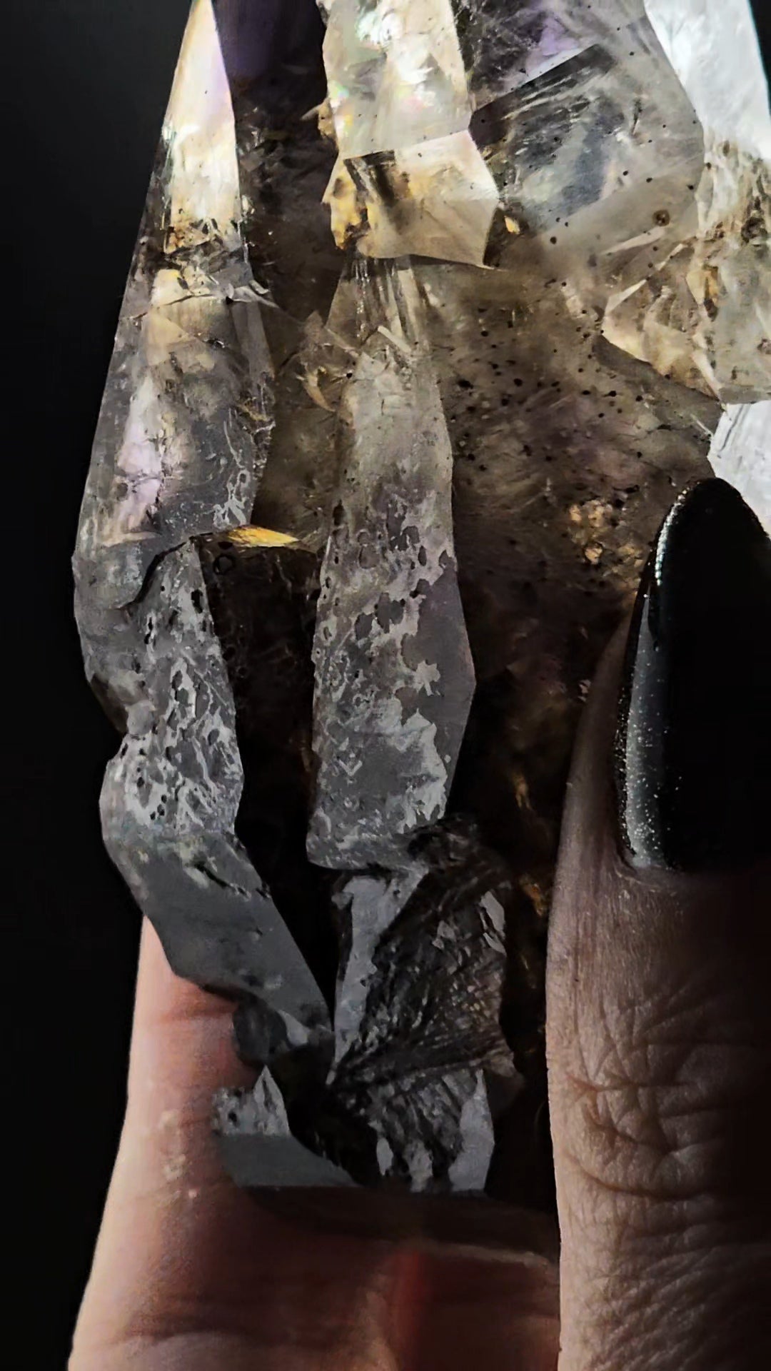 Big Elestial Smoky Amethyst from Little Ones Claim