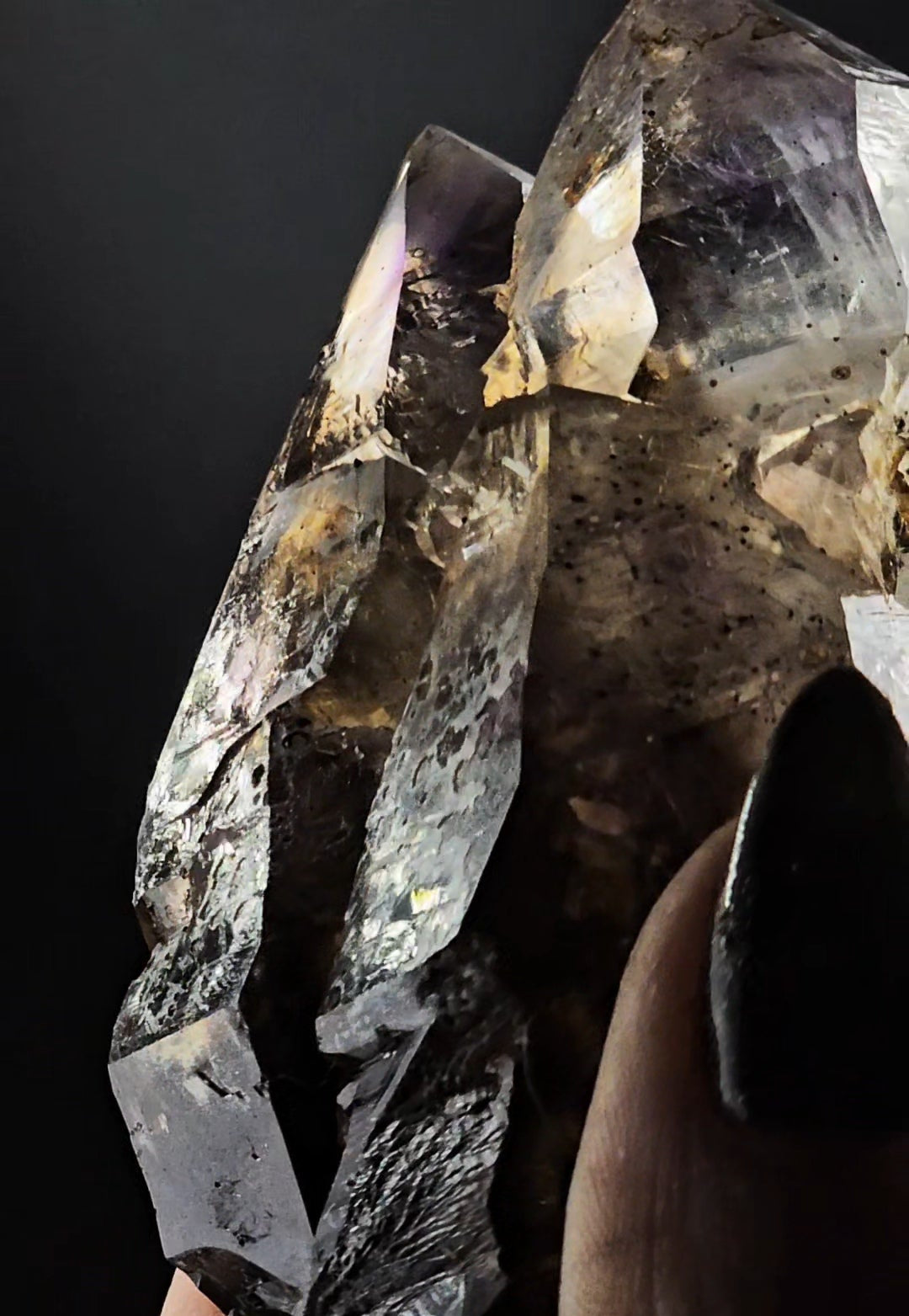 Big Elestial Smoky Amethyst from Little Ones Claim