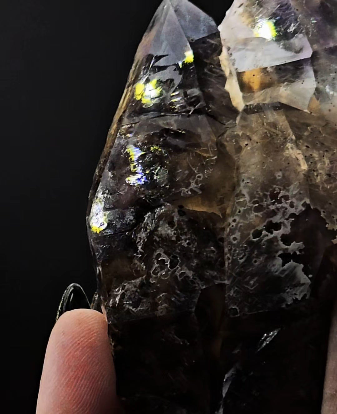 Big Elestial Smoky Amethyst from Little Ones Claim