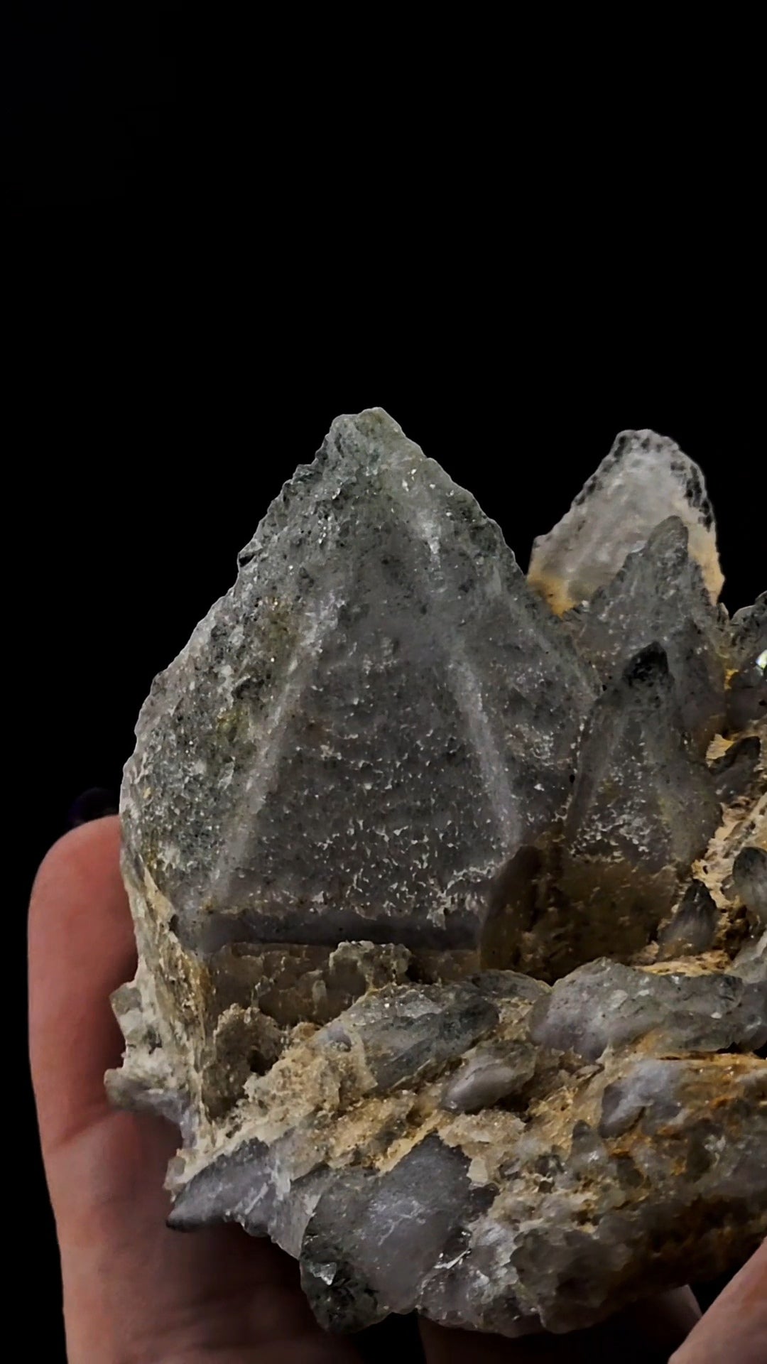 Skeletal Nigerian Quartz Cluster Plate