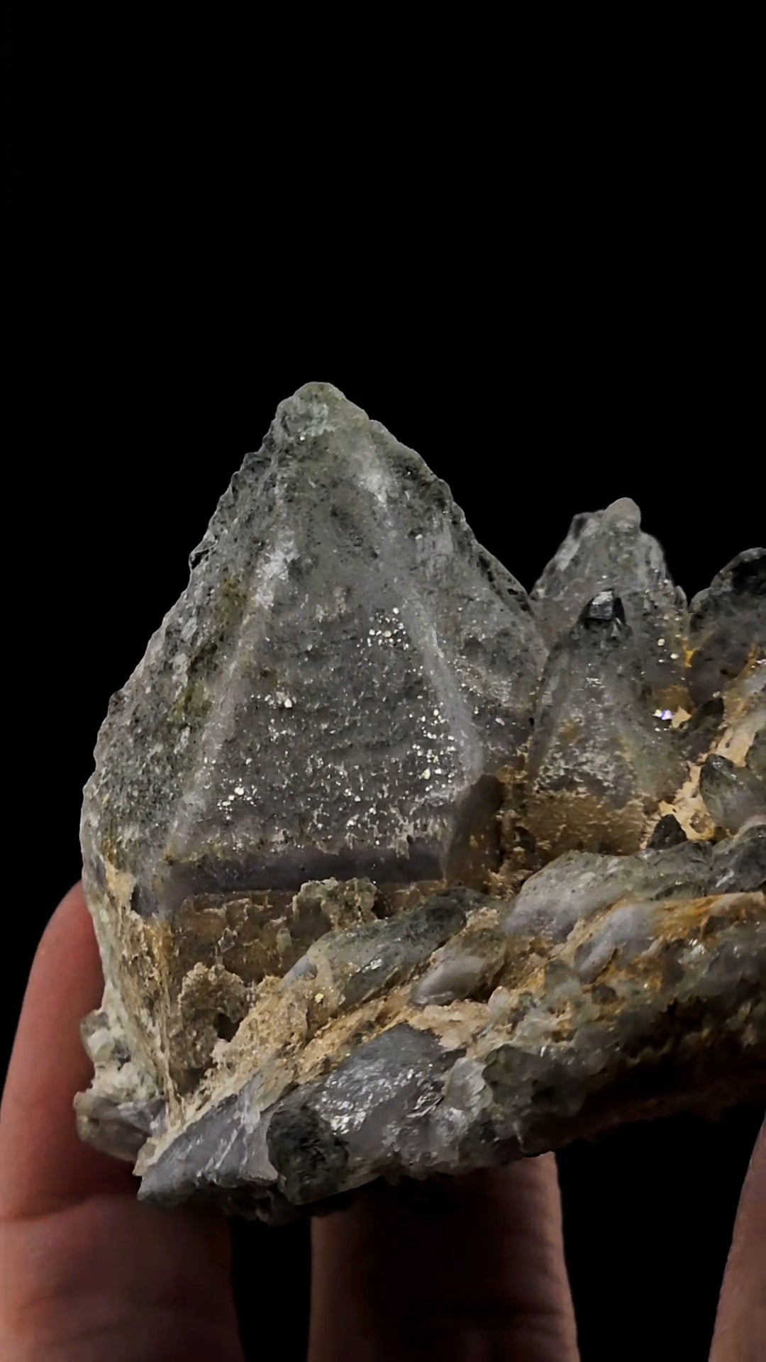 Skeletal Nigerian Quartz Cluster Plate