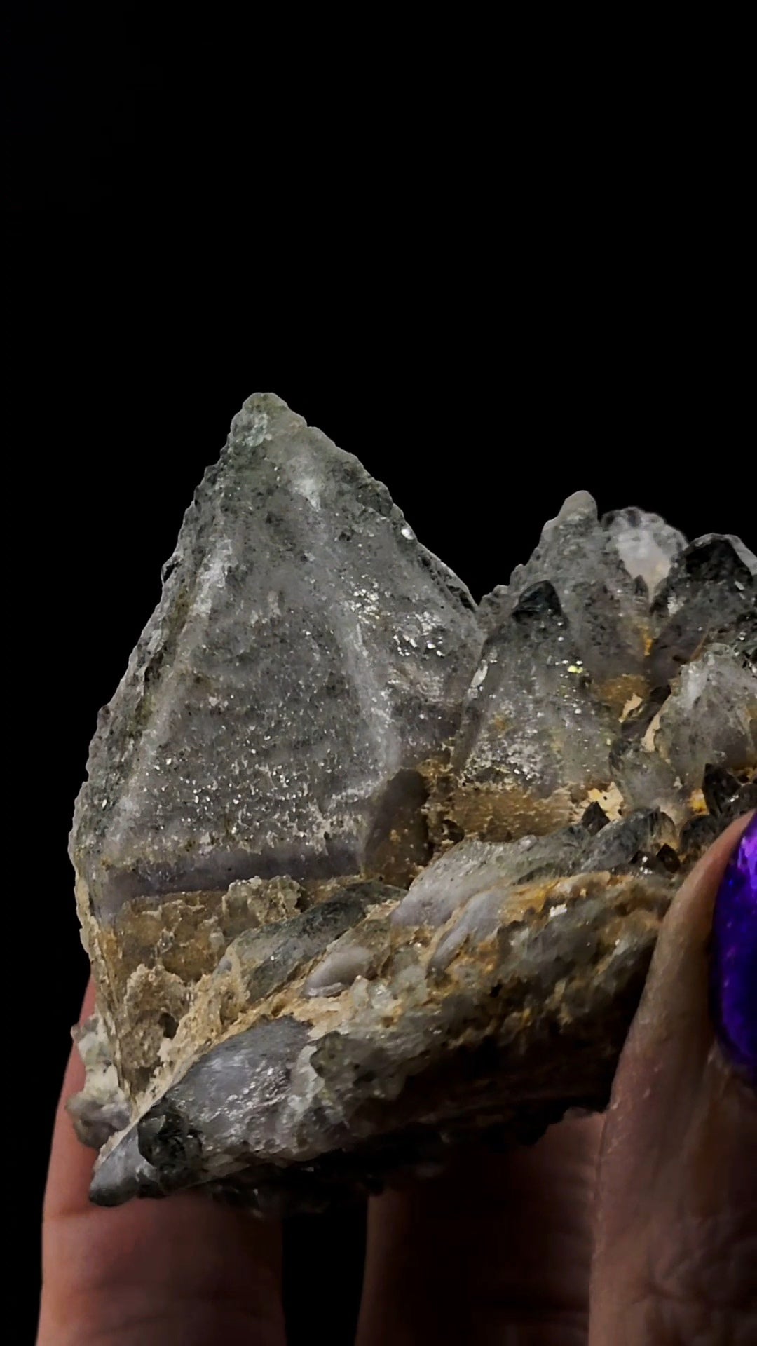 Skeletal Nigerian Quartz Cluster Plate