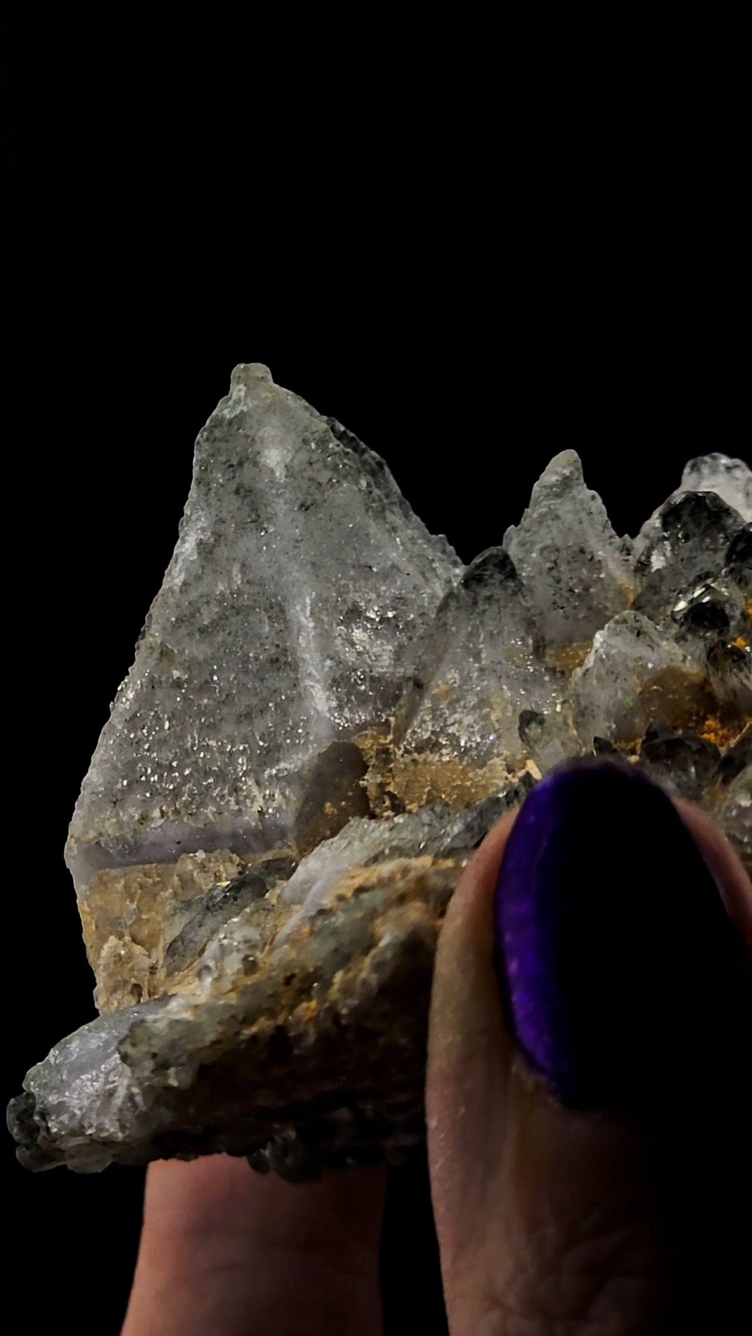 Skeletal Nigerian Quartz Cluster Plate