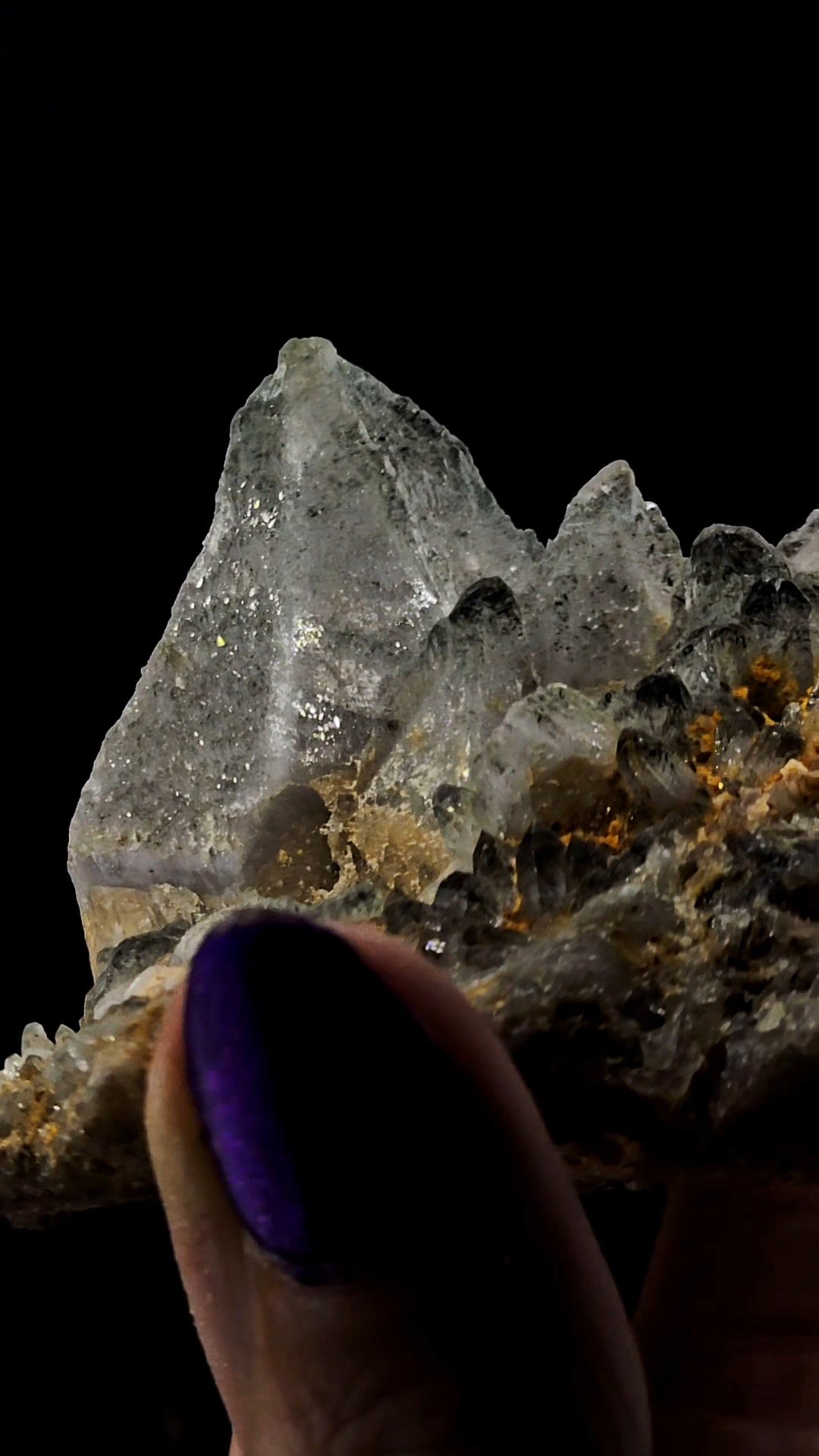 Skeletal Nigerian Quartz Cluster Plate