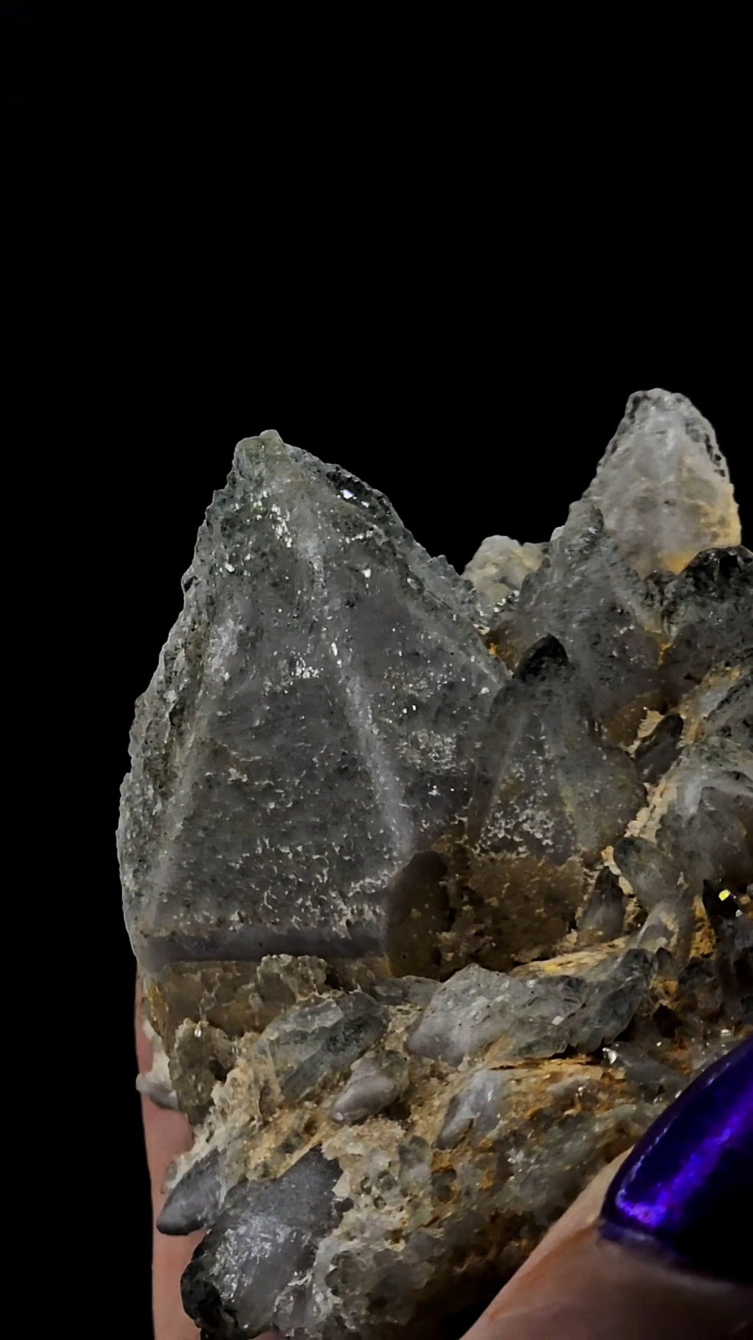 Skeletal Nigerian Quartz Cluster Plate
