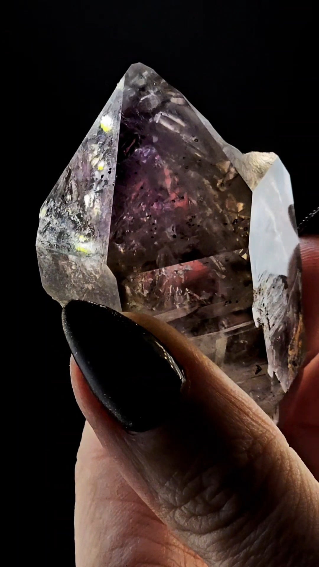 Smoky Amethyst Scepter with Claw Mark Rainbow from Little Ones Claim Goboboseb