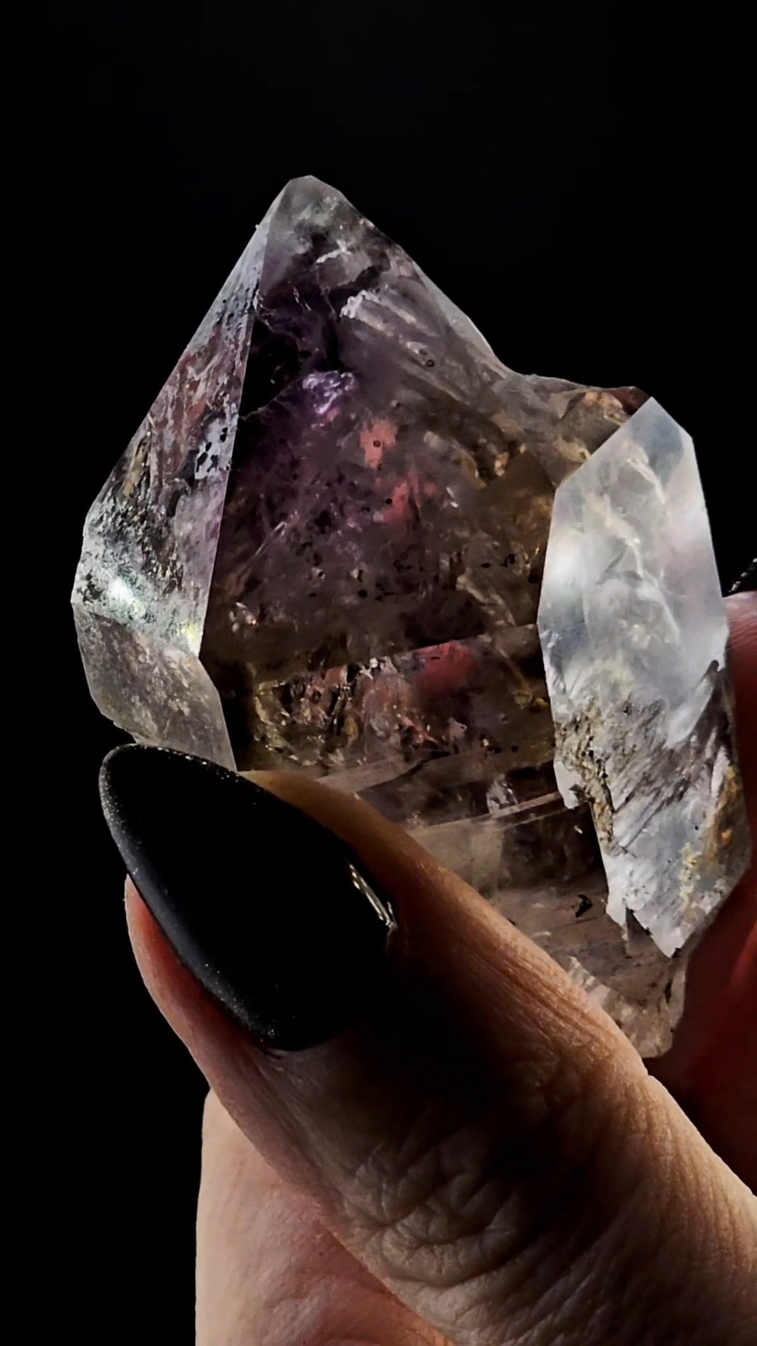 Smoky Amethyst Scepter with Claw Mark Rainbow from Little Ones Claim Goboboseb