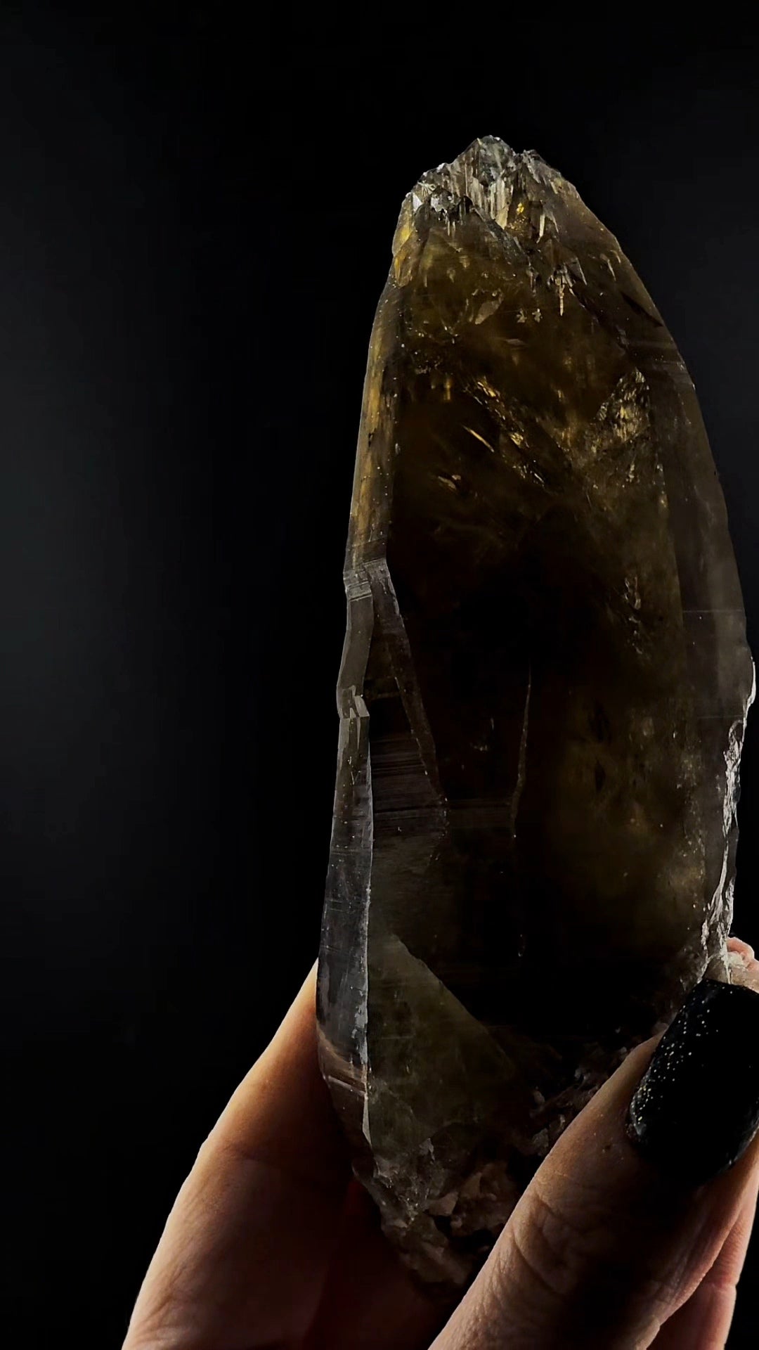 Smoky Citrine Massive Double Termination with coronal Termination