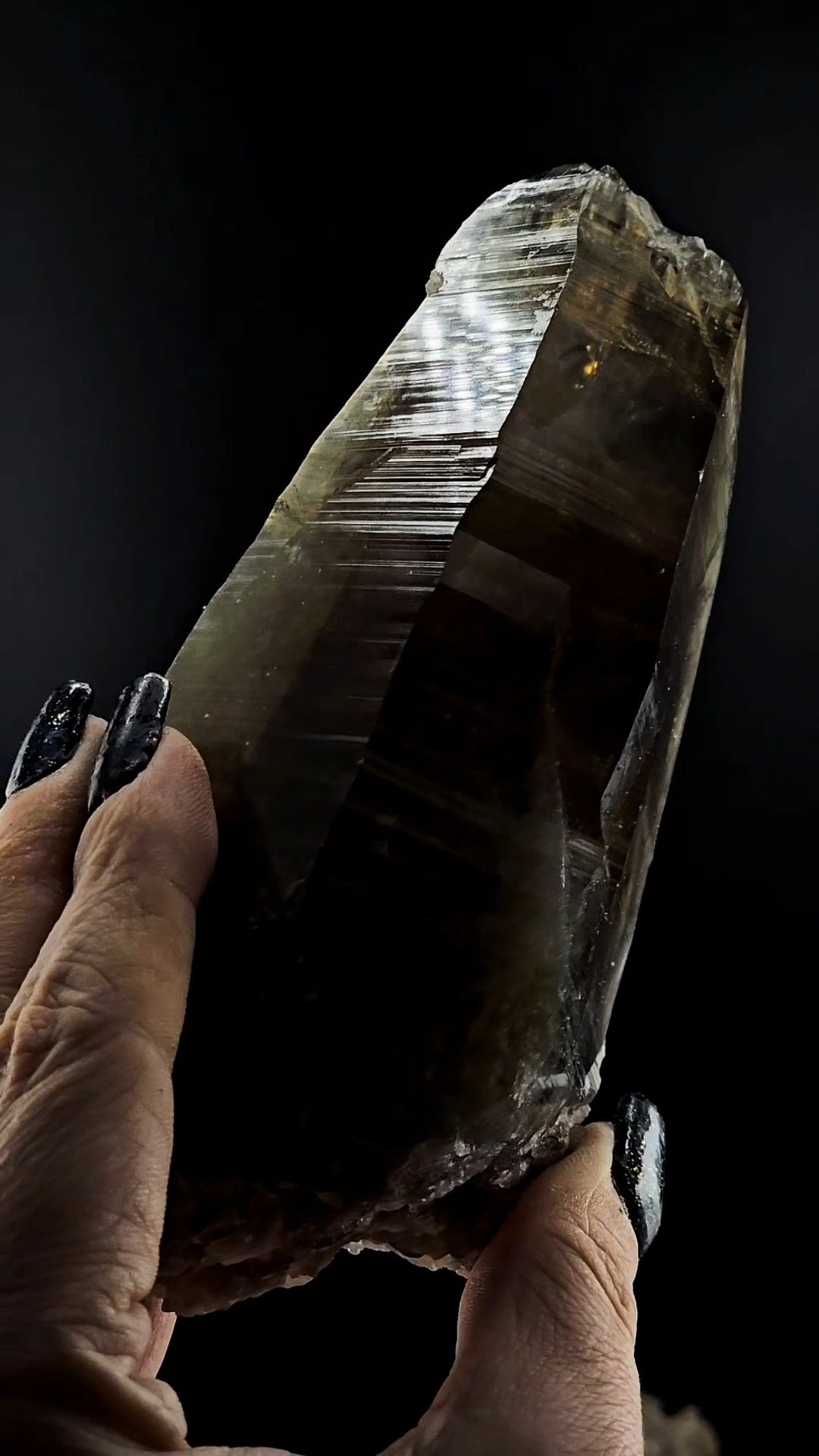 Smoky Citrine Massive Double Termination with coronal Termination