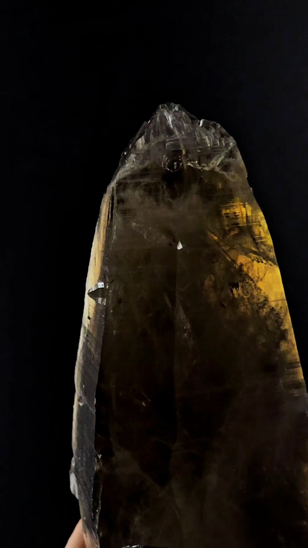 Smoky Citrine Massive Double Termination with coronal Termination