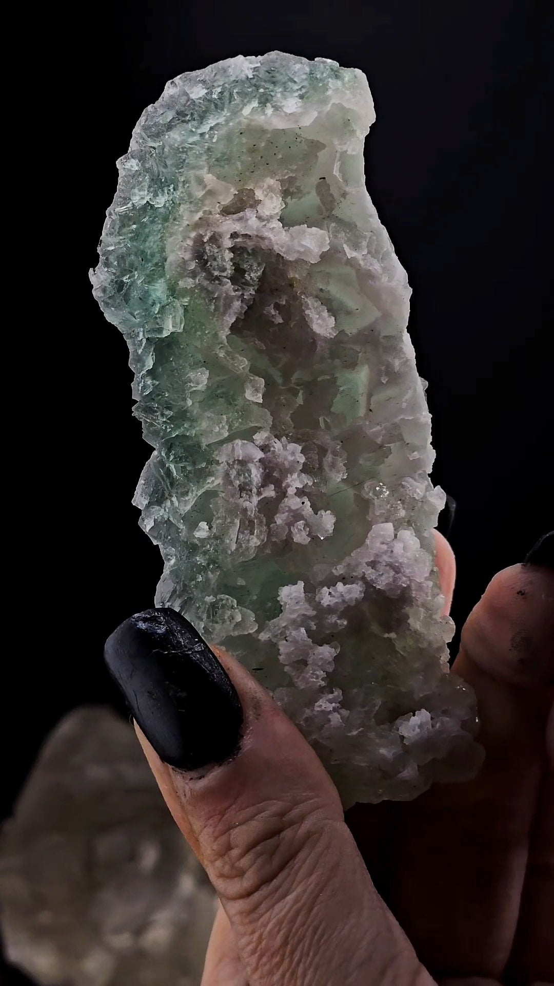 Fluorite Strip with UV Reactive Calcite and Lepidolite