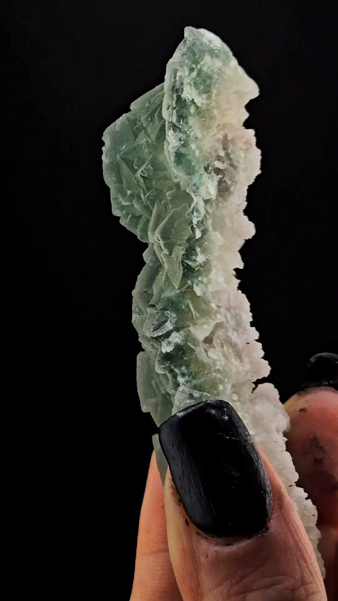 Fluorite Strip with UV Reactive Calcite and Lepidolite