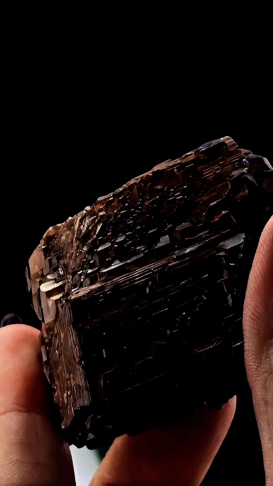 Etched Hematite Included Calcite From Hubei Daye China