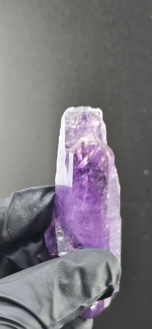Three Trees Brandberg Amethyst Phantom | Deep Purple Double Terminated Tabby Quartz | Self-Healed Crystal | High Vibration Collector’s Piece