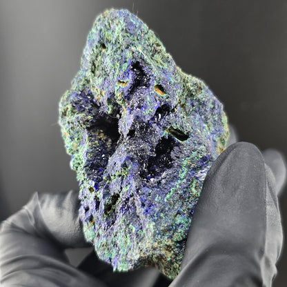 Druzy High Saturation Raw Azurite Specimen with Malachite Association!