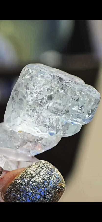 Shigar Valley Aquamarine | High Clarity Raw Blue Beryl | Collector's Gemstone | Reiki & Throat Chakra Crystal | Natural Aquamarine